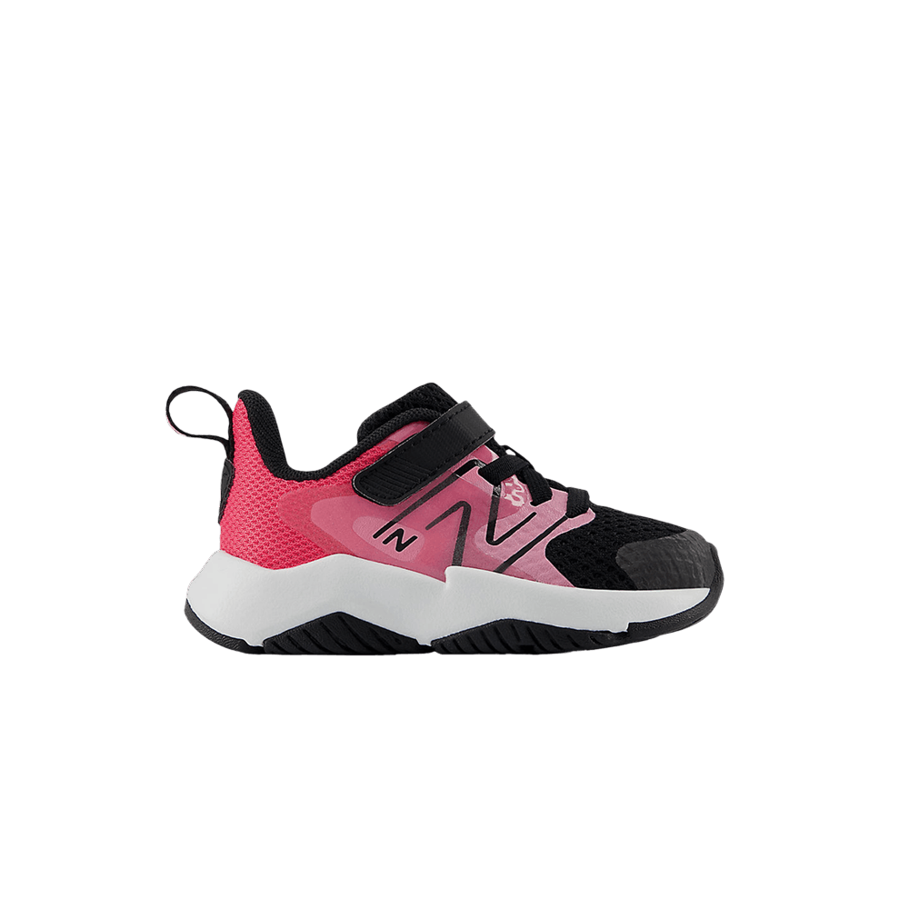 New Balance Rave Run v2 Bungee Lace Top Strap Toddler 'Signal Pink Black'