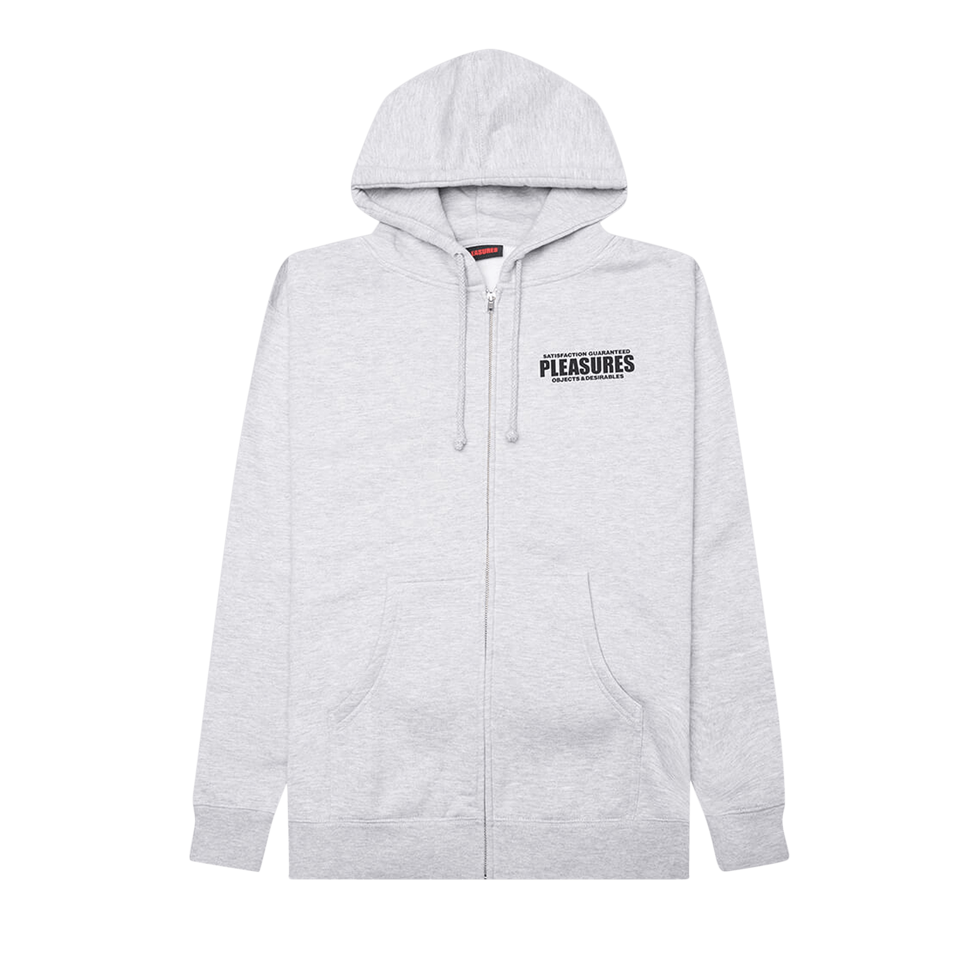 Pleasures Staff Zip Hoodie 'Heather Grey'
