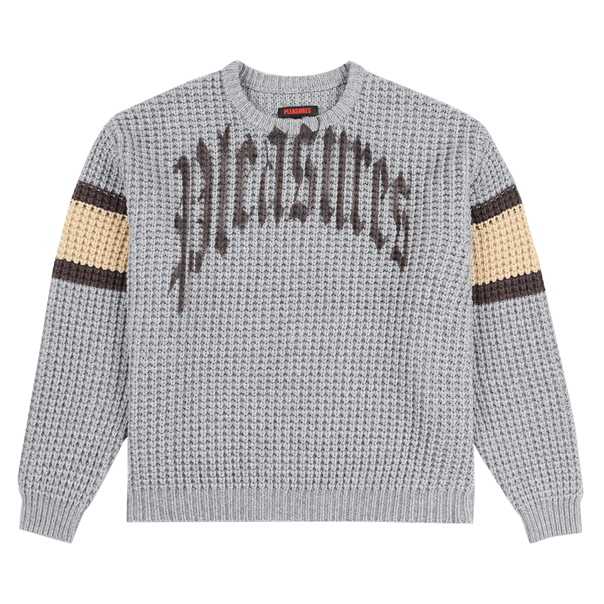 Pleasures Twitch Chunky Knit Sweater 'Heather Grey'