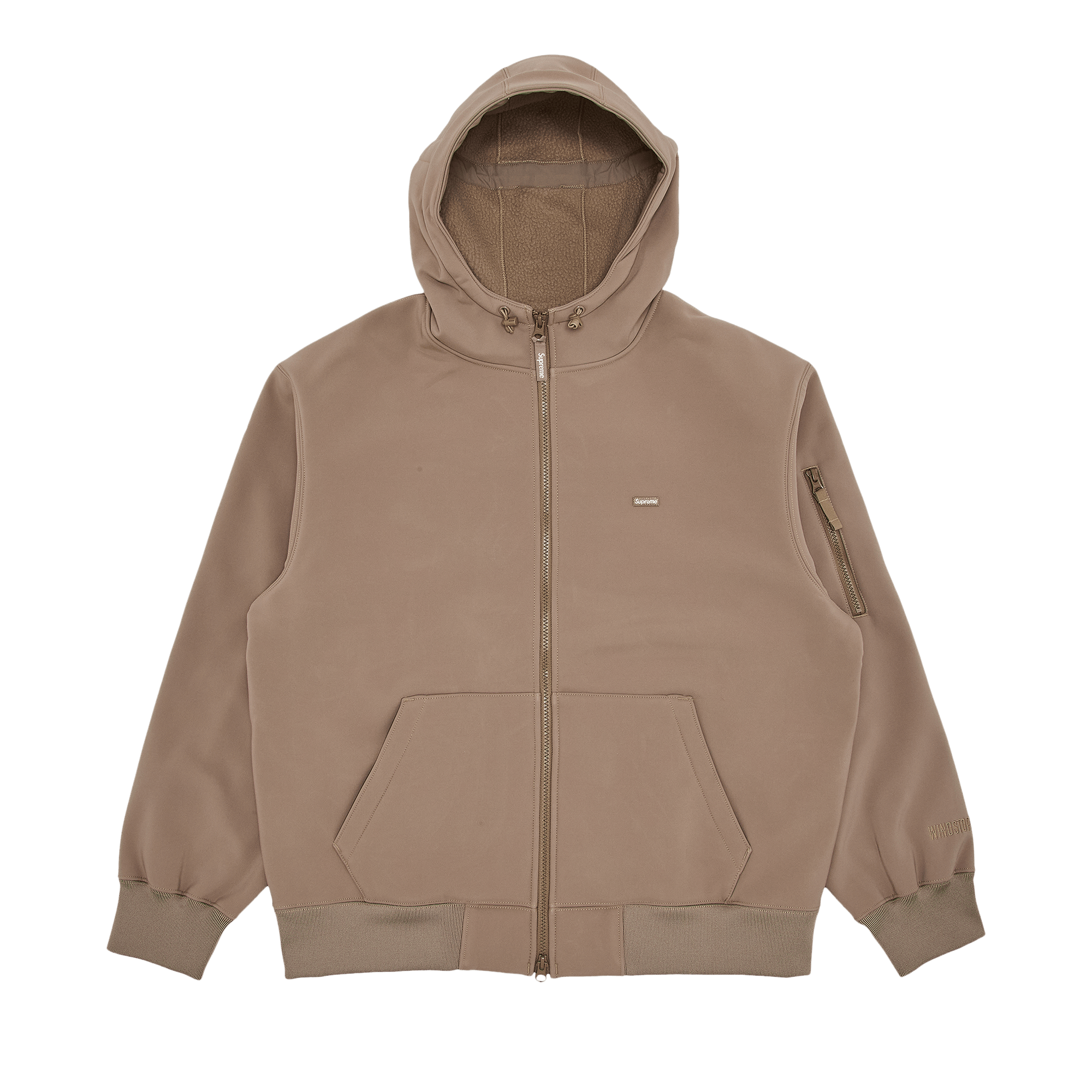 Supreme WINDSTOPPER Zip Up Hooded Sweatshirt 'Taupe'