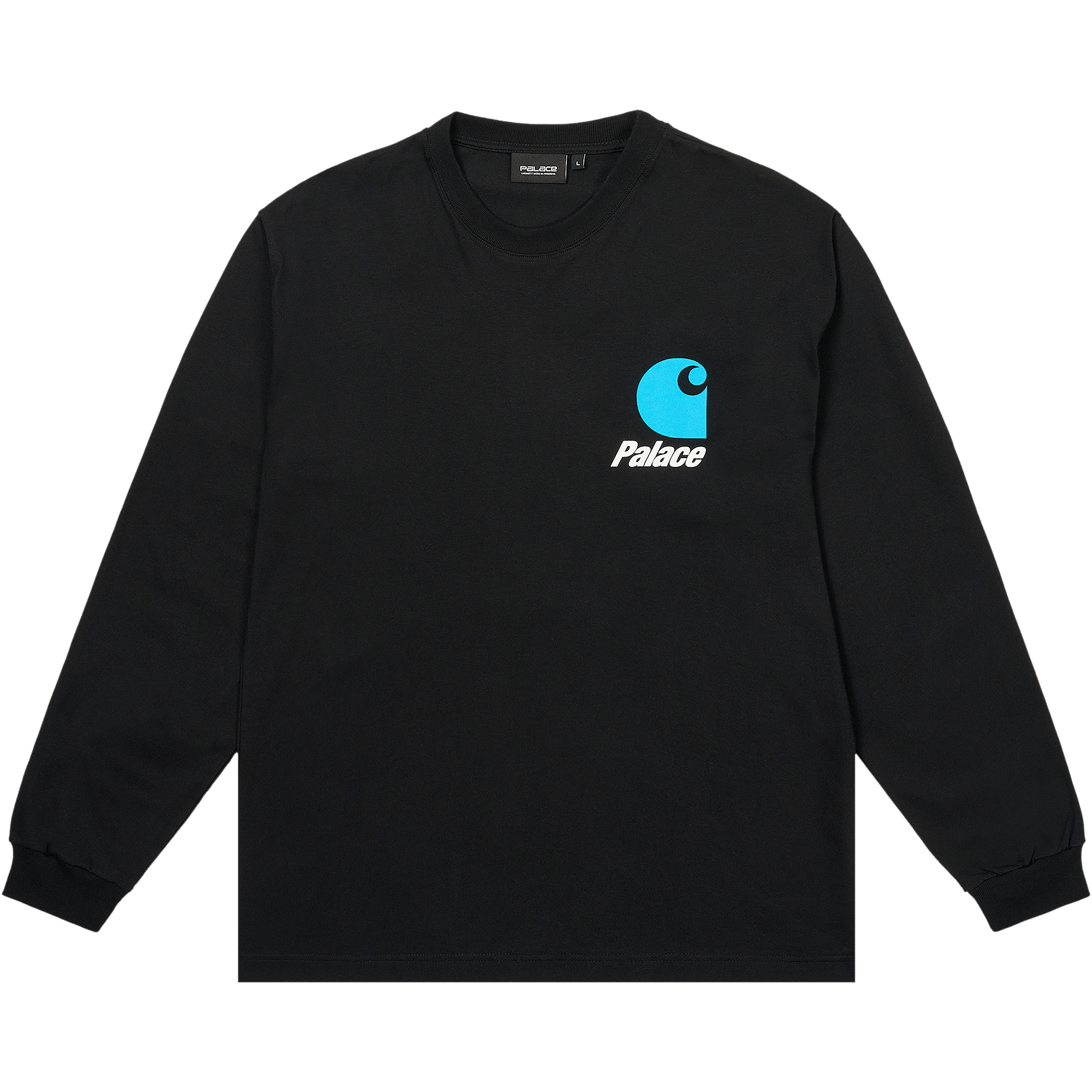 Palace x Carhartt WIP Logo Long-Sleeve 'Black'