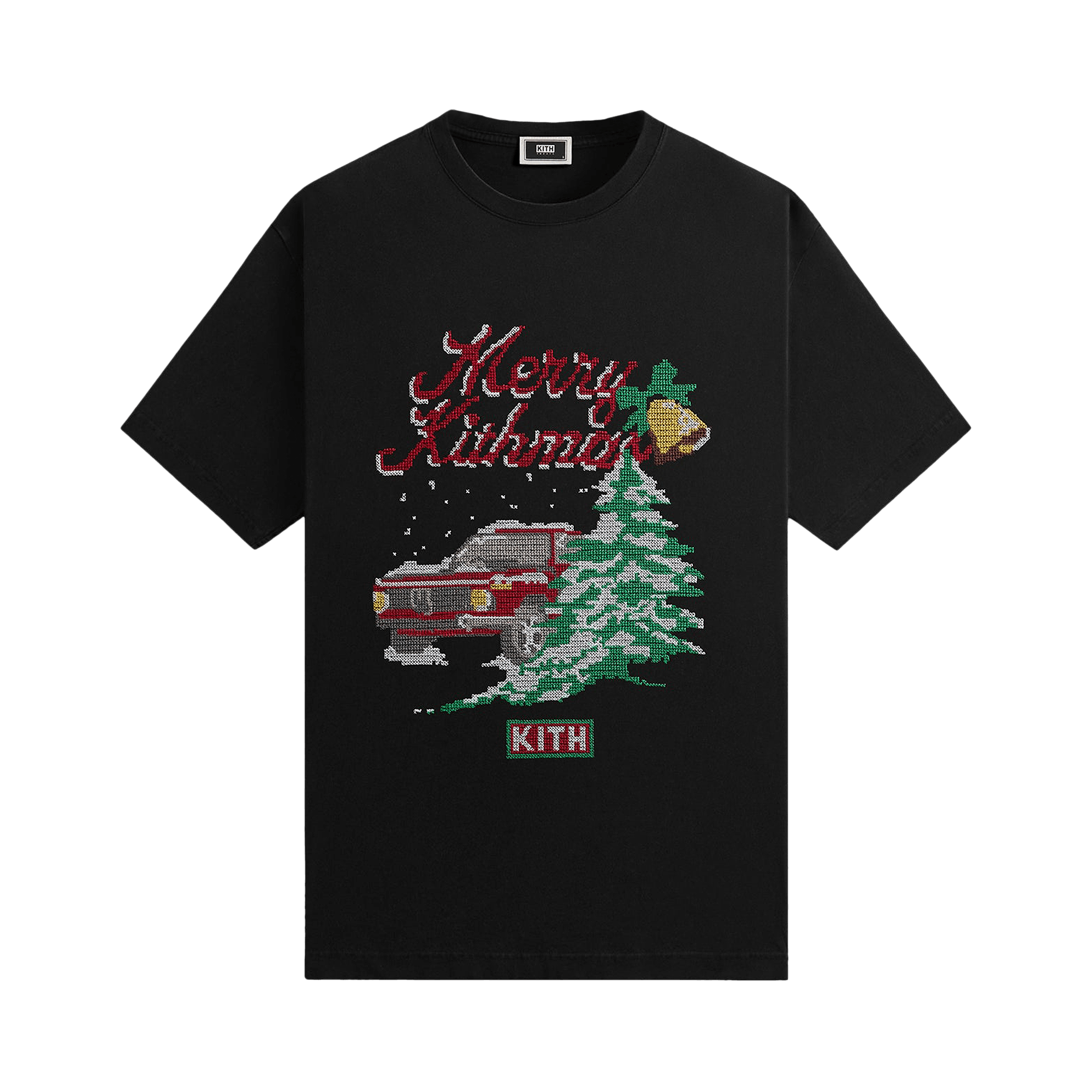 Kith Needlepoint Tee 'Black'