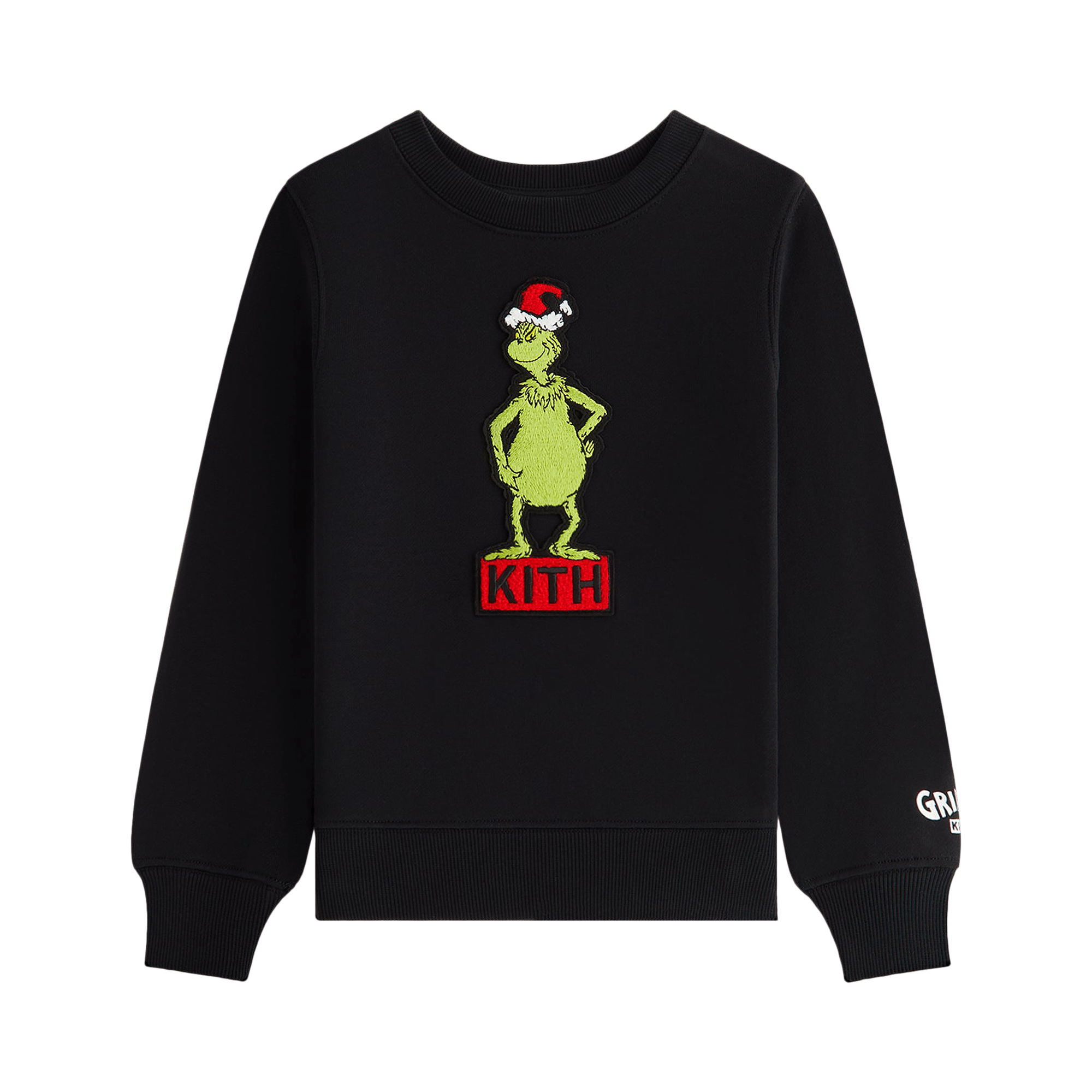 Kith Kids x The Grinch Classic Standing Logo Crewneck 'Black'