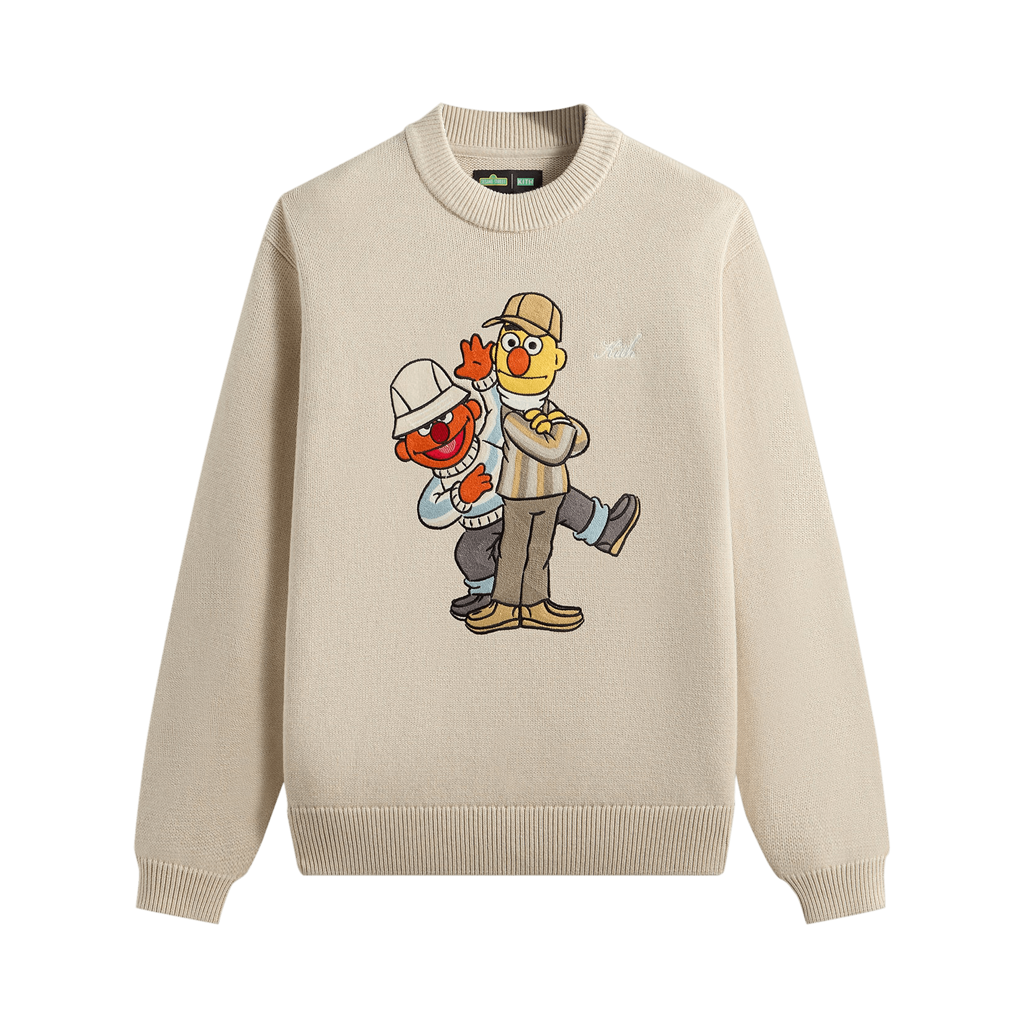 Kith x Sesame Street Bert x Earnie Crewneck Sweater 'Sandy Heather'