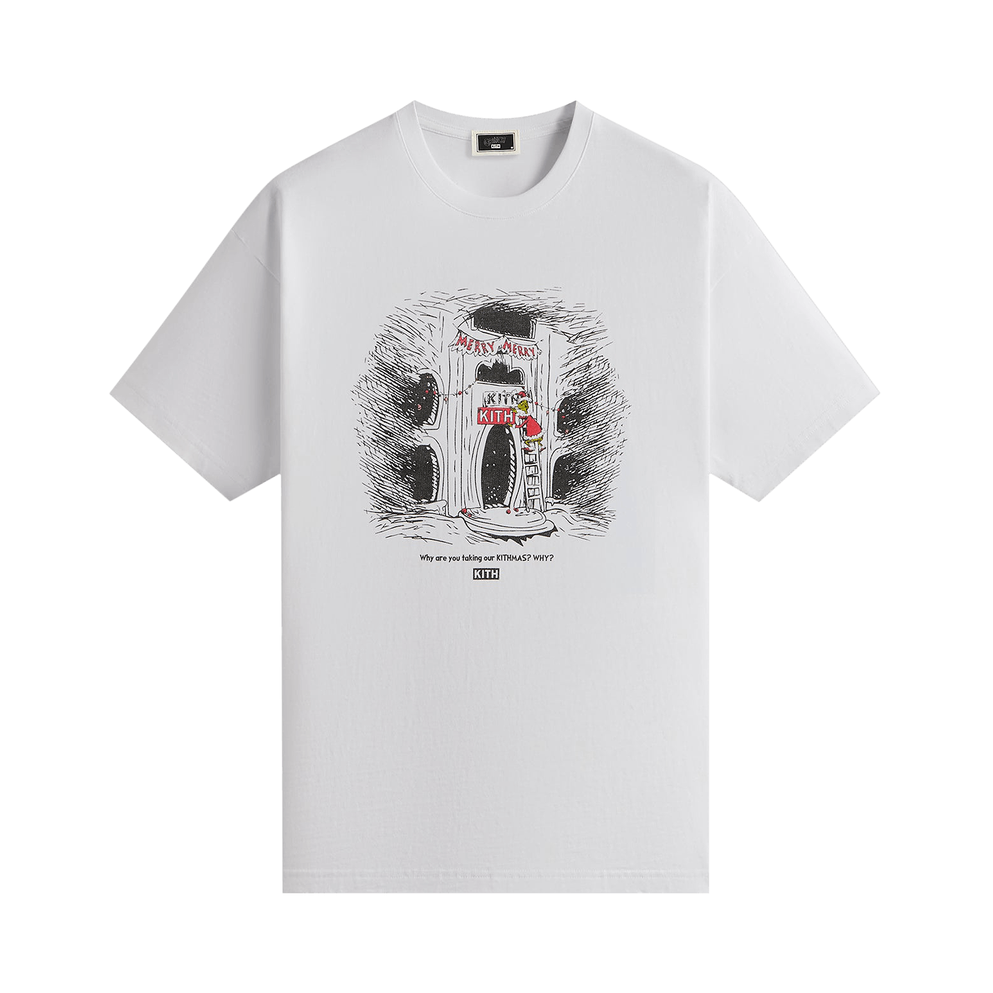 Kith x The Grinch Sign Vintage Tee 'White'