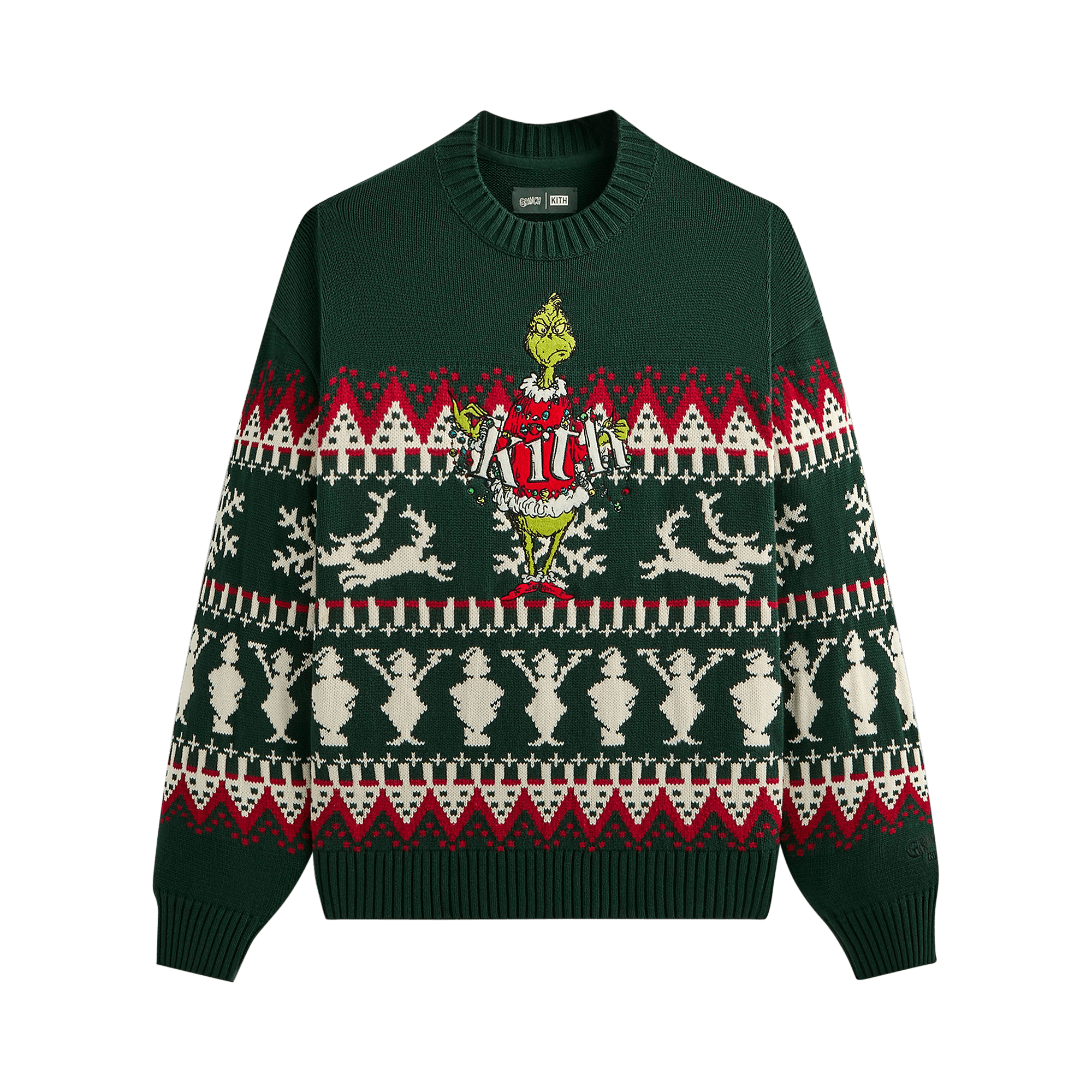 Kith x The Grinch Fair Isle Lewis Crewneck Sweater 'Stadium'