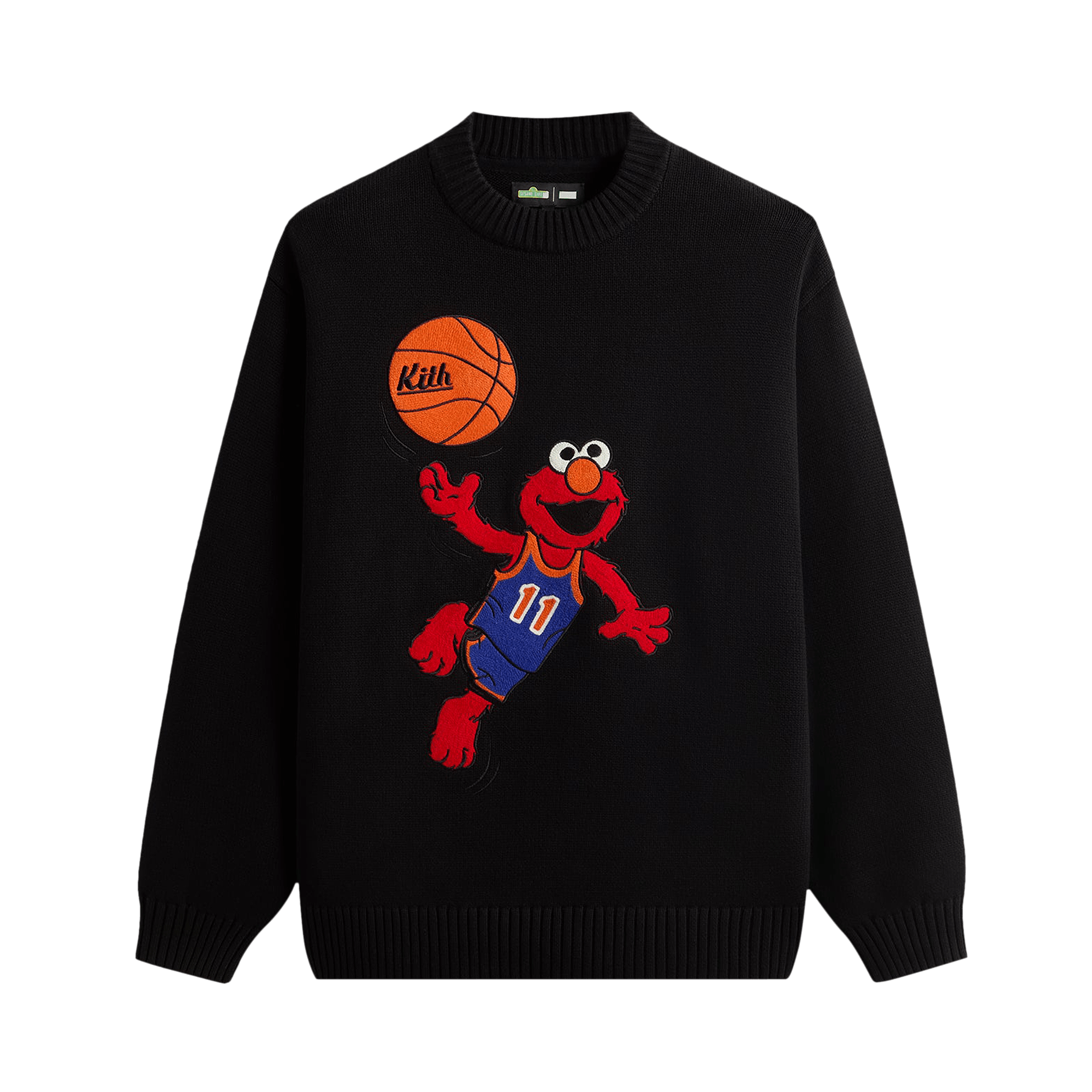 Kith x Sesame Street Elmo Crewneck Sweater 'Black'