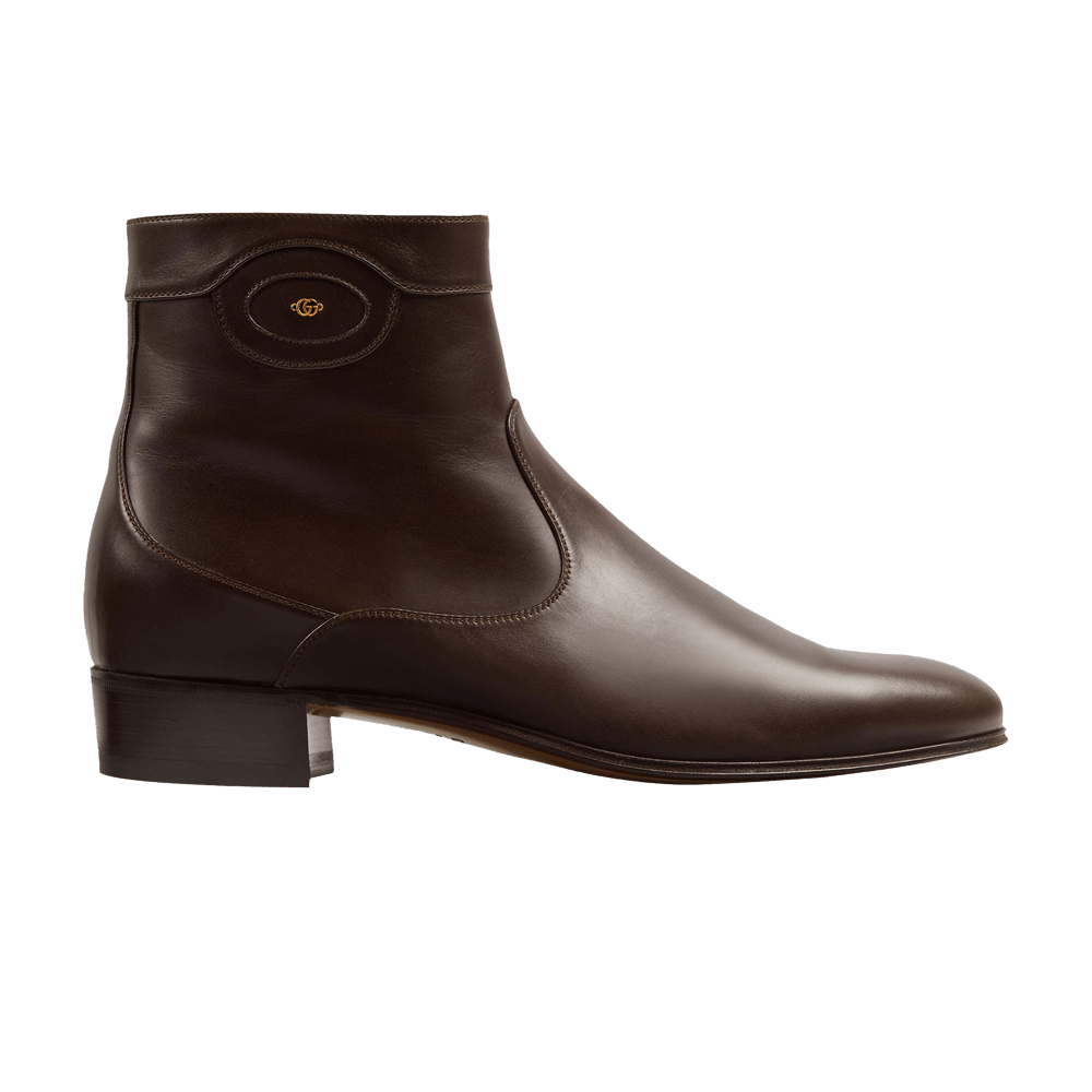 Gucci Ankle Boot 'Logo Embellished - Cocoa'