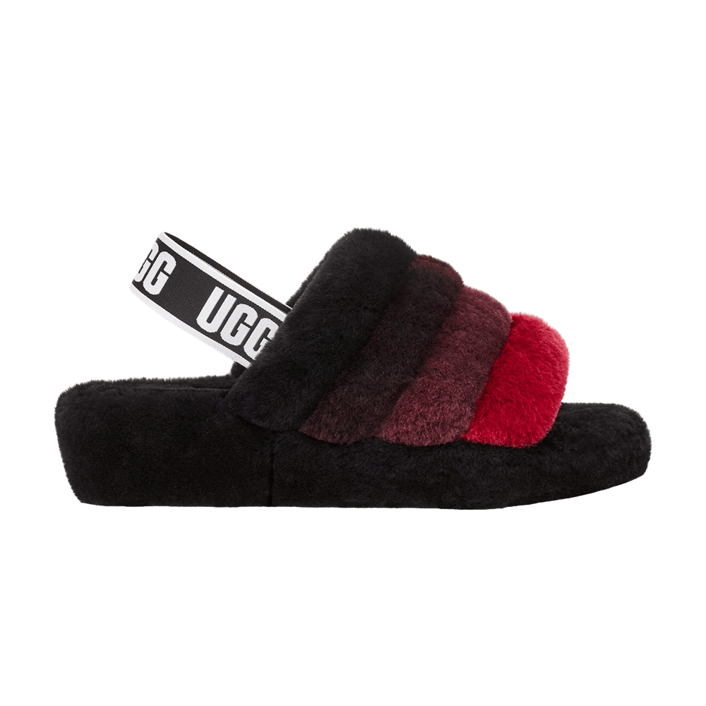 UGG Wmns Fluff Yeah Slide 'Black Red Gradient'