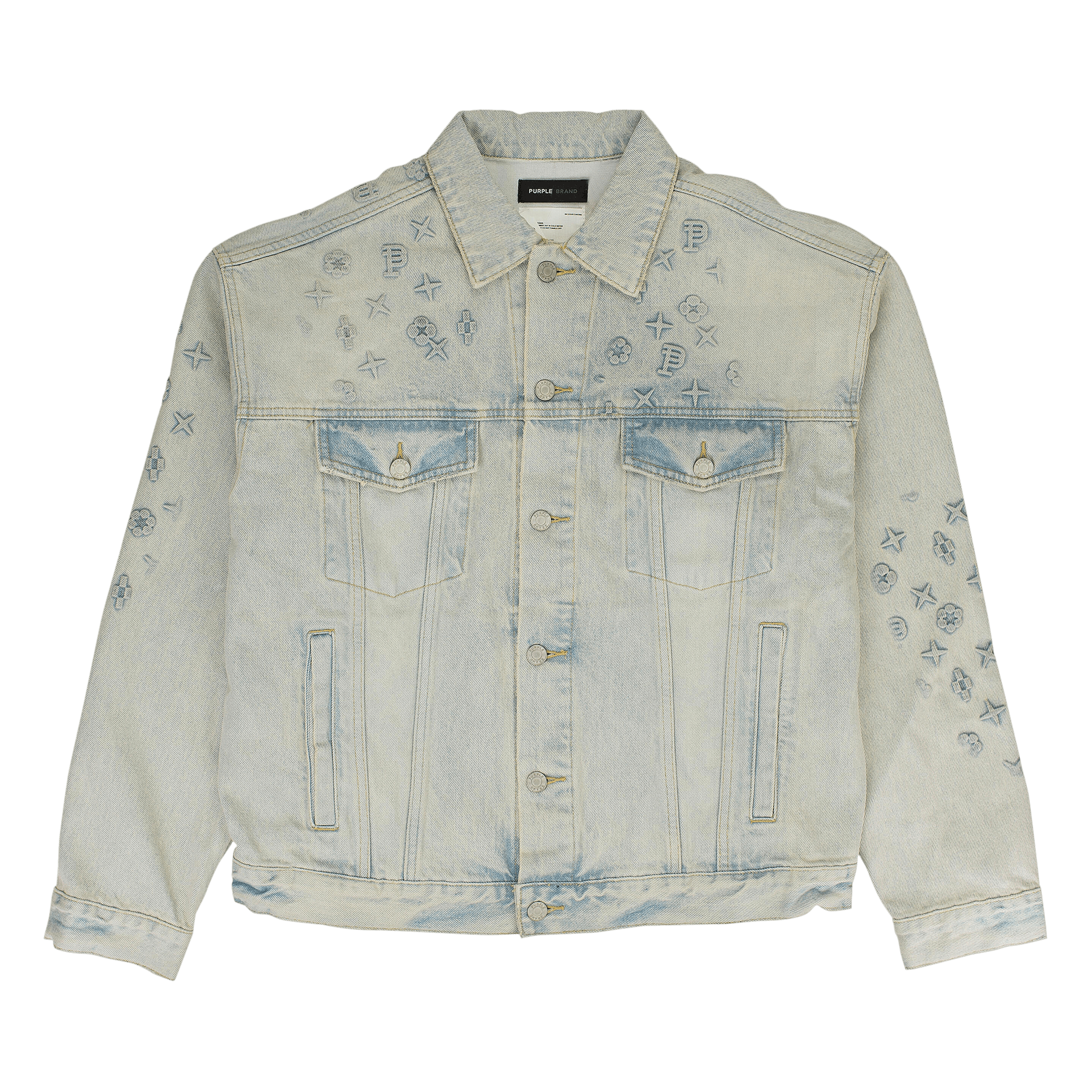 PURPLE BRAND Embossed Denim Jackets 'Indigo'