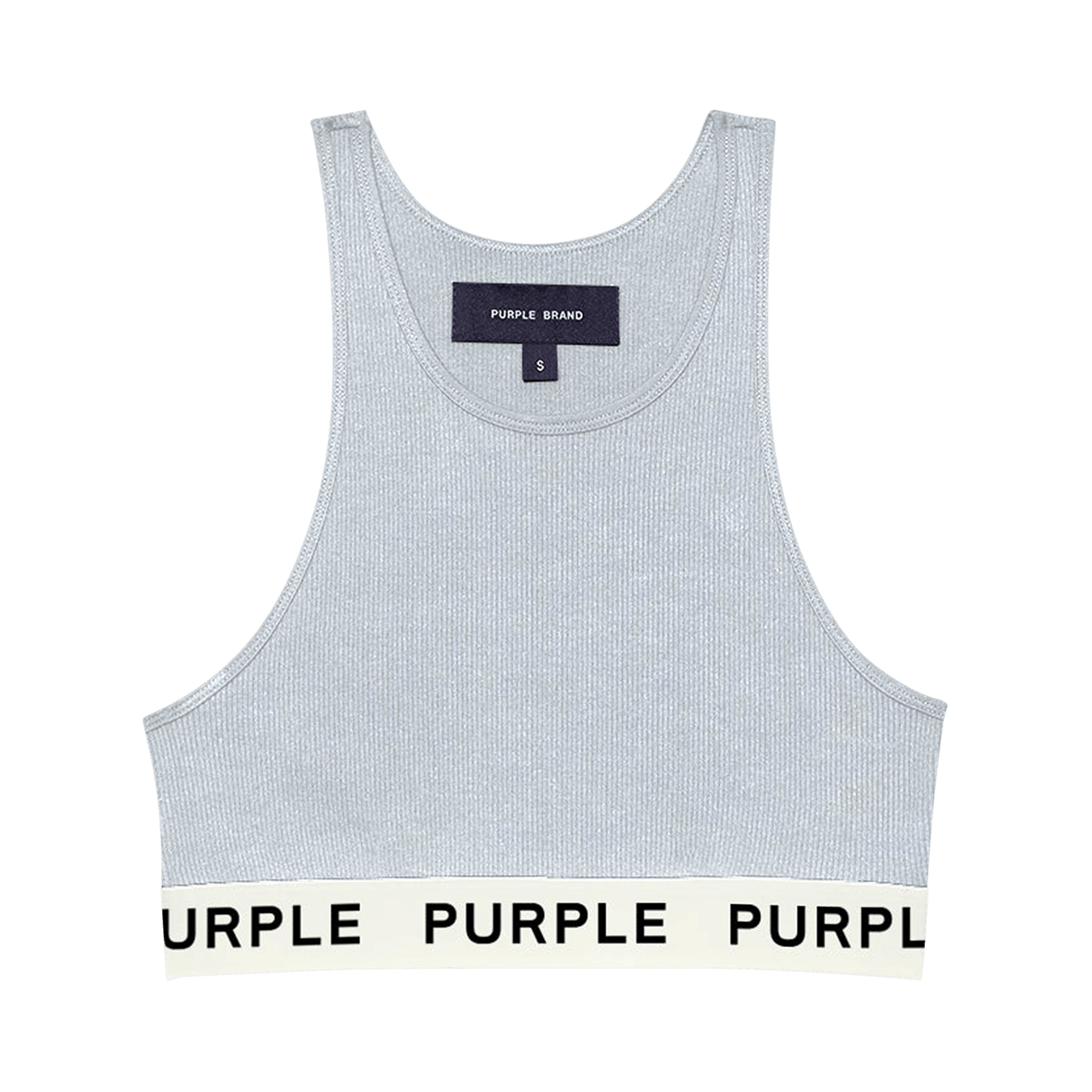 PURPLE BRAND Rib Knit Bralette 'Blue'