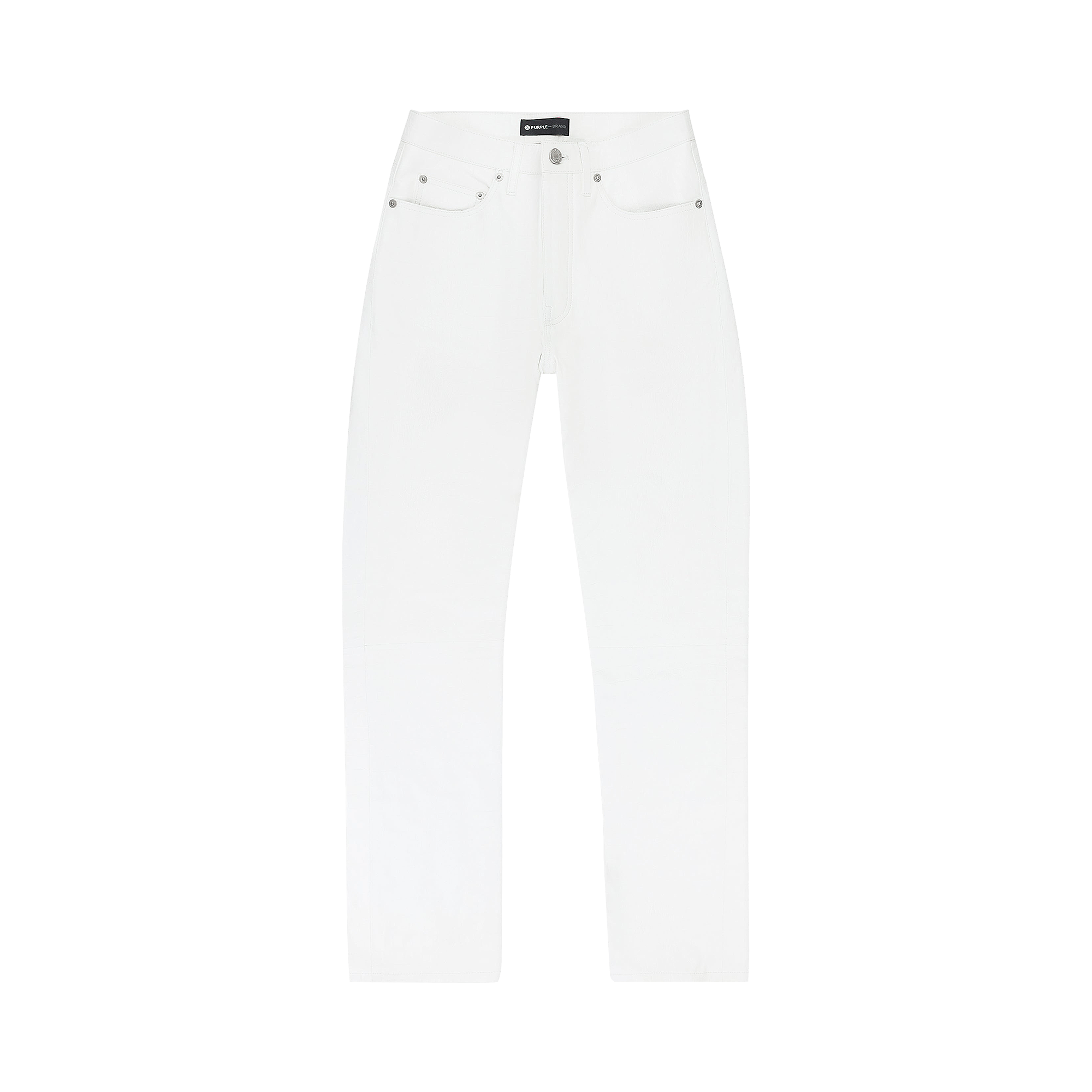 PURPLE BRAND Leather Relaxed Fit Pants 'White'