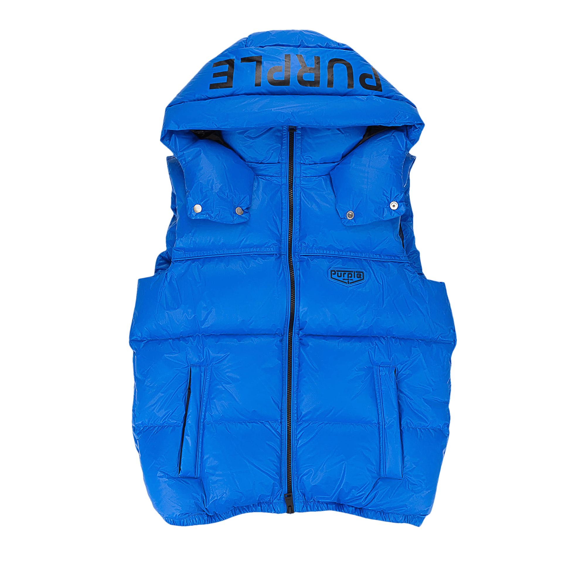 PURPLE BRAND Nylon Puffer Vest 'Blue'