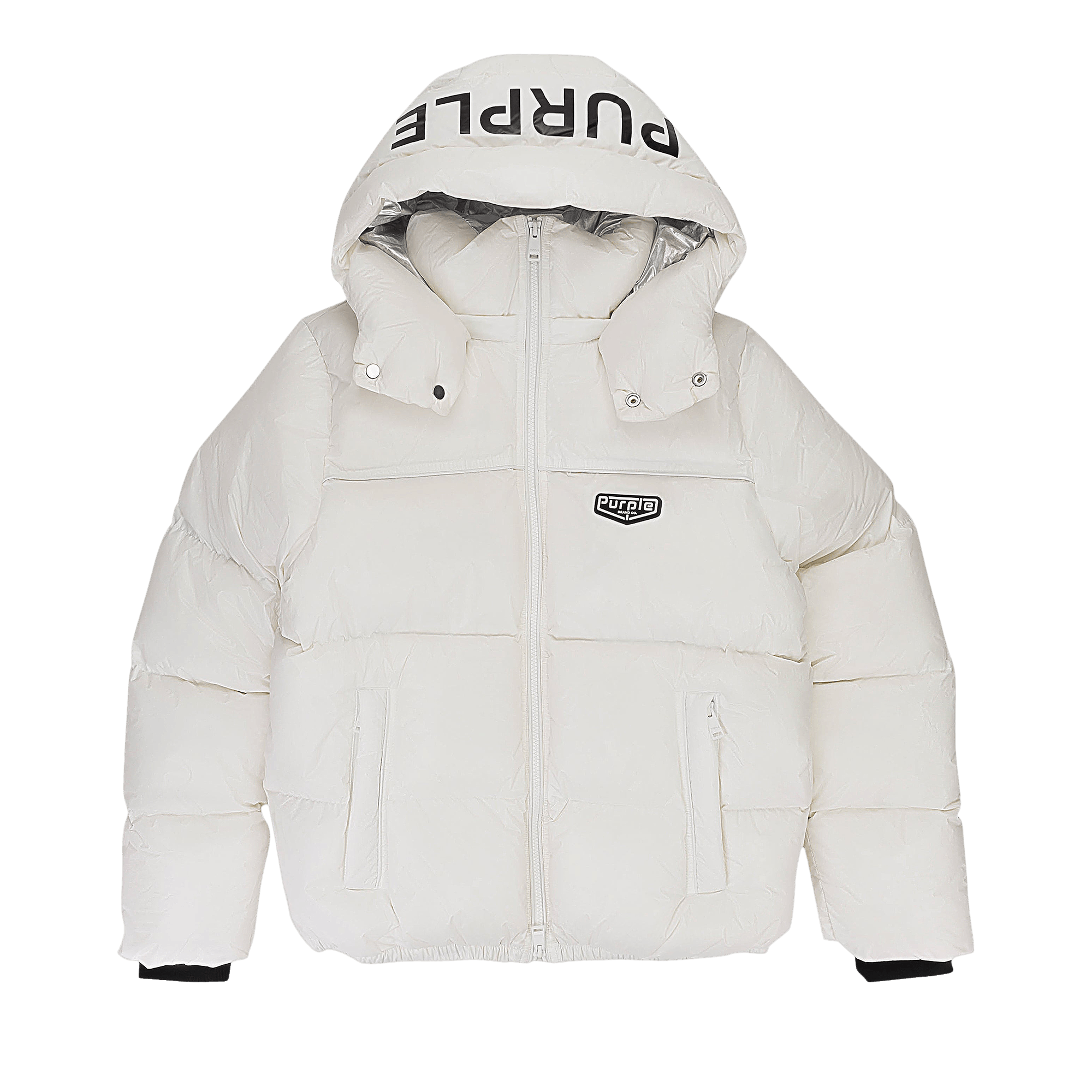 PURPLE BRAND Nylon Down Puffer Jacket 'White'