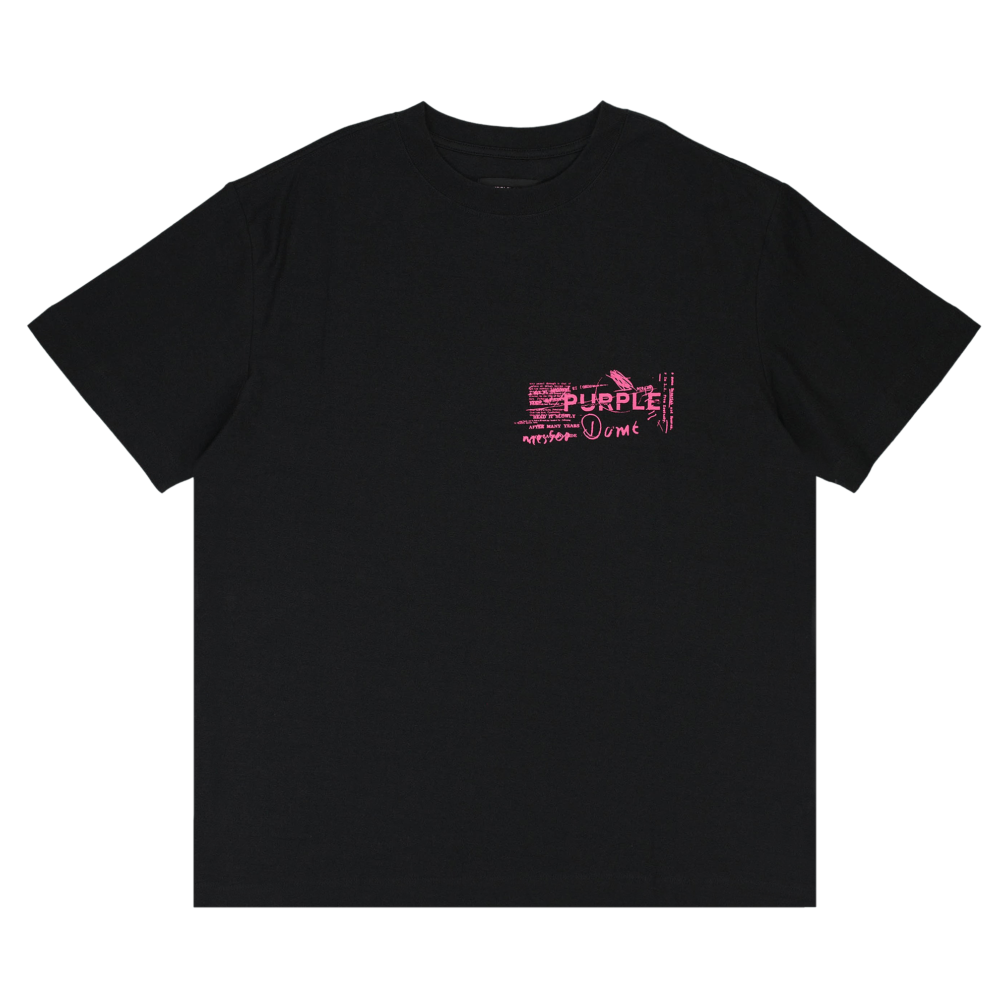 PURPLE BRAND Textured Jersey Short-Sleeve Tee 'Black'