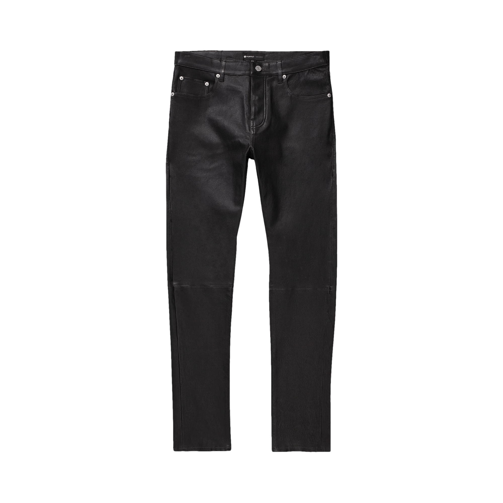 PURPLE BRAND Stretch Leather Beauty Pants 'Black'