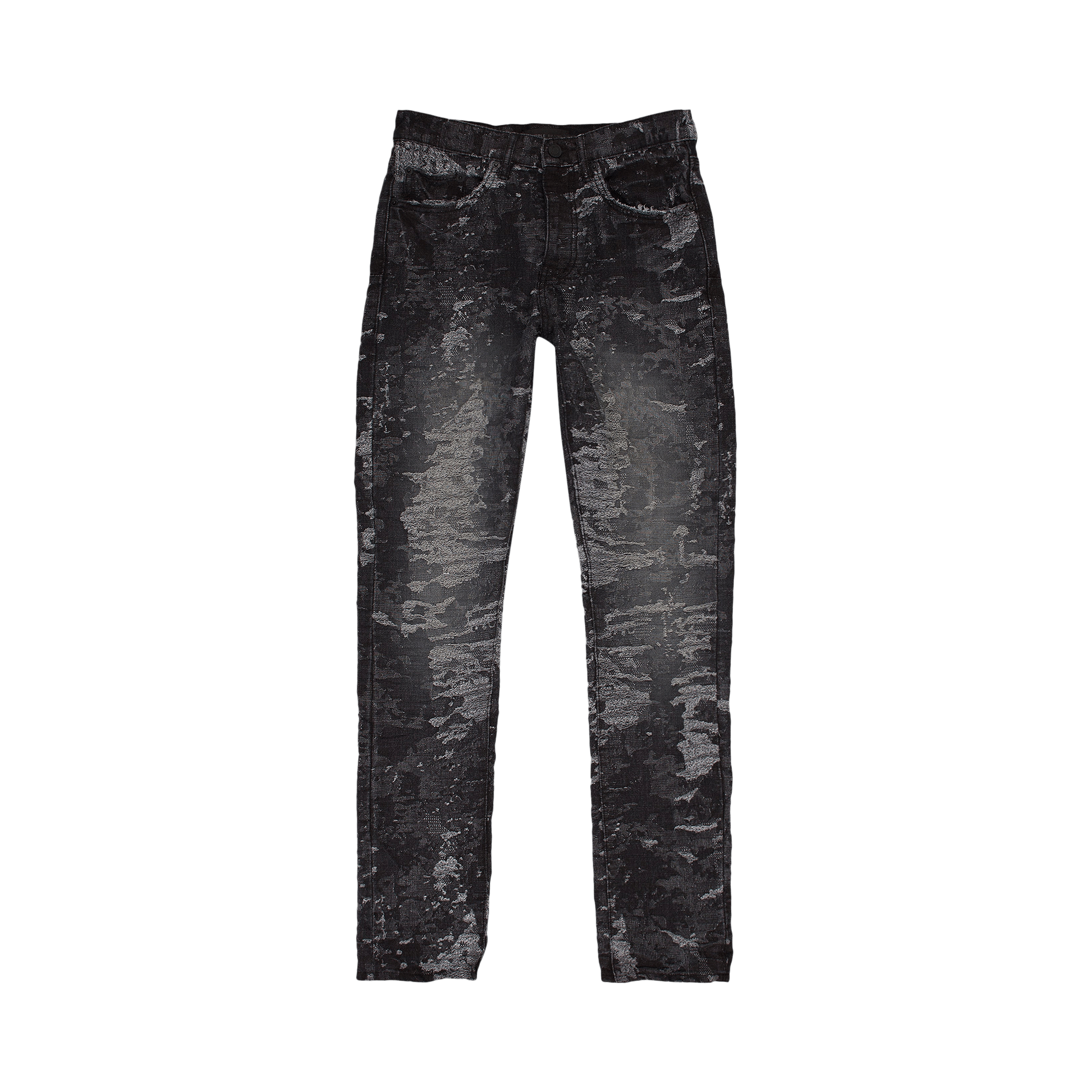 PURPLE BRAND Jacquard Slim Straight Skinny Jeans 'Black'