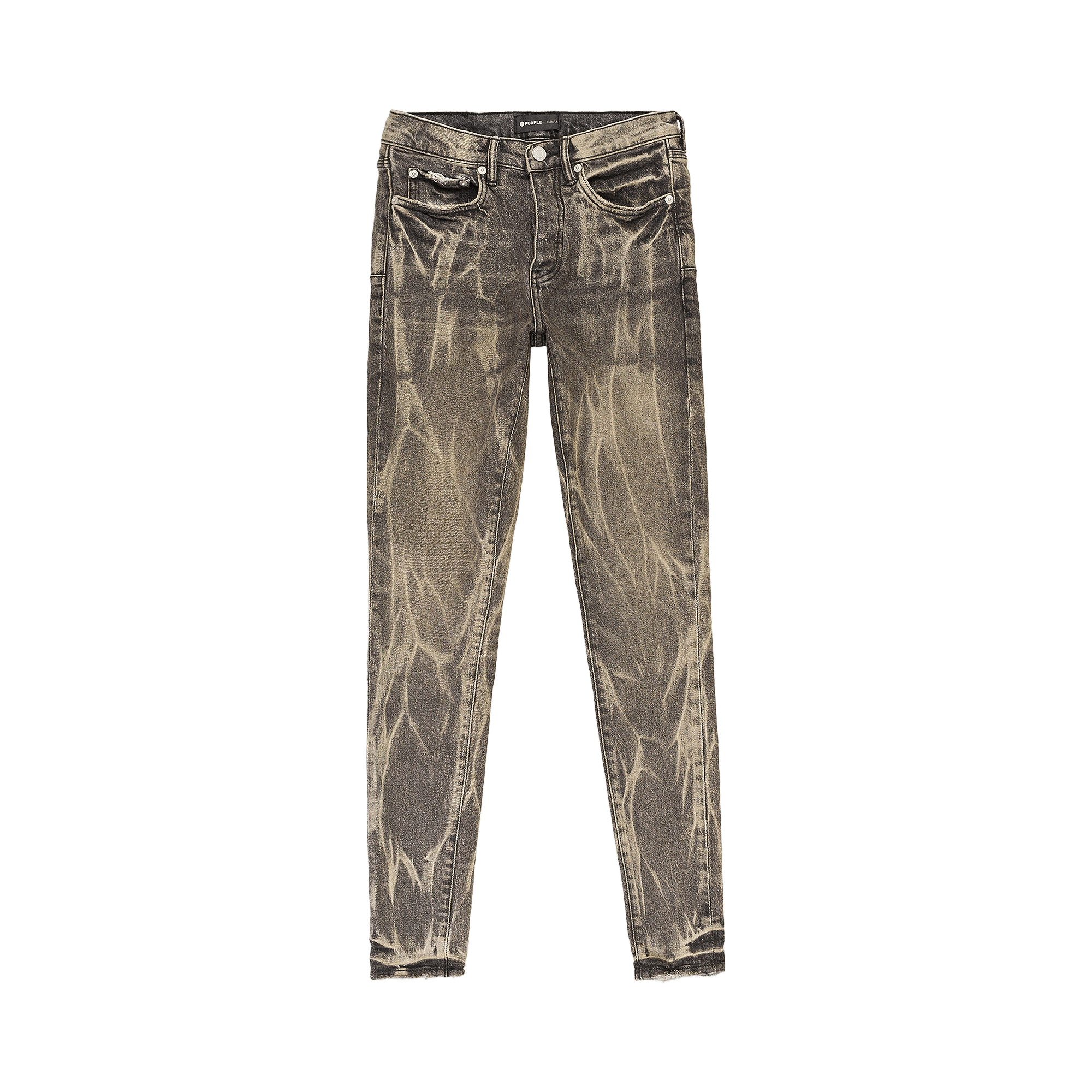 PURPLE BRAND Washed Tie Acid Skinny Jeans 'Black'
