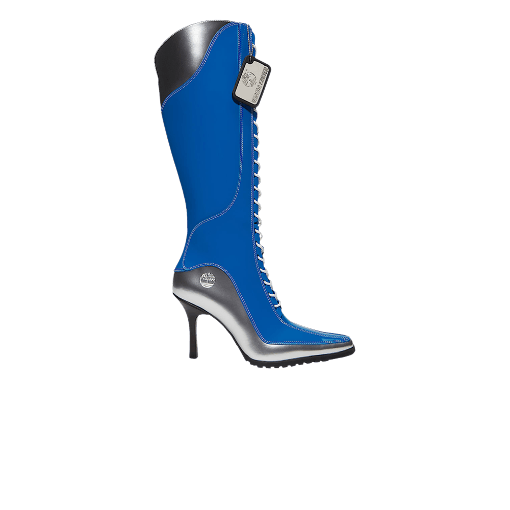 Veneda Carter x Timberland Wmns 14 Inch Lace-Up Zip Boot 'Bright Blue Patent Leather'