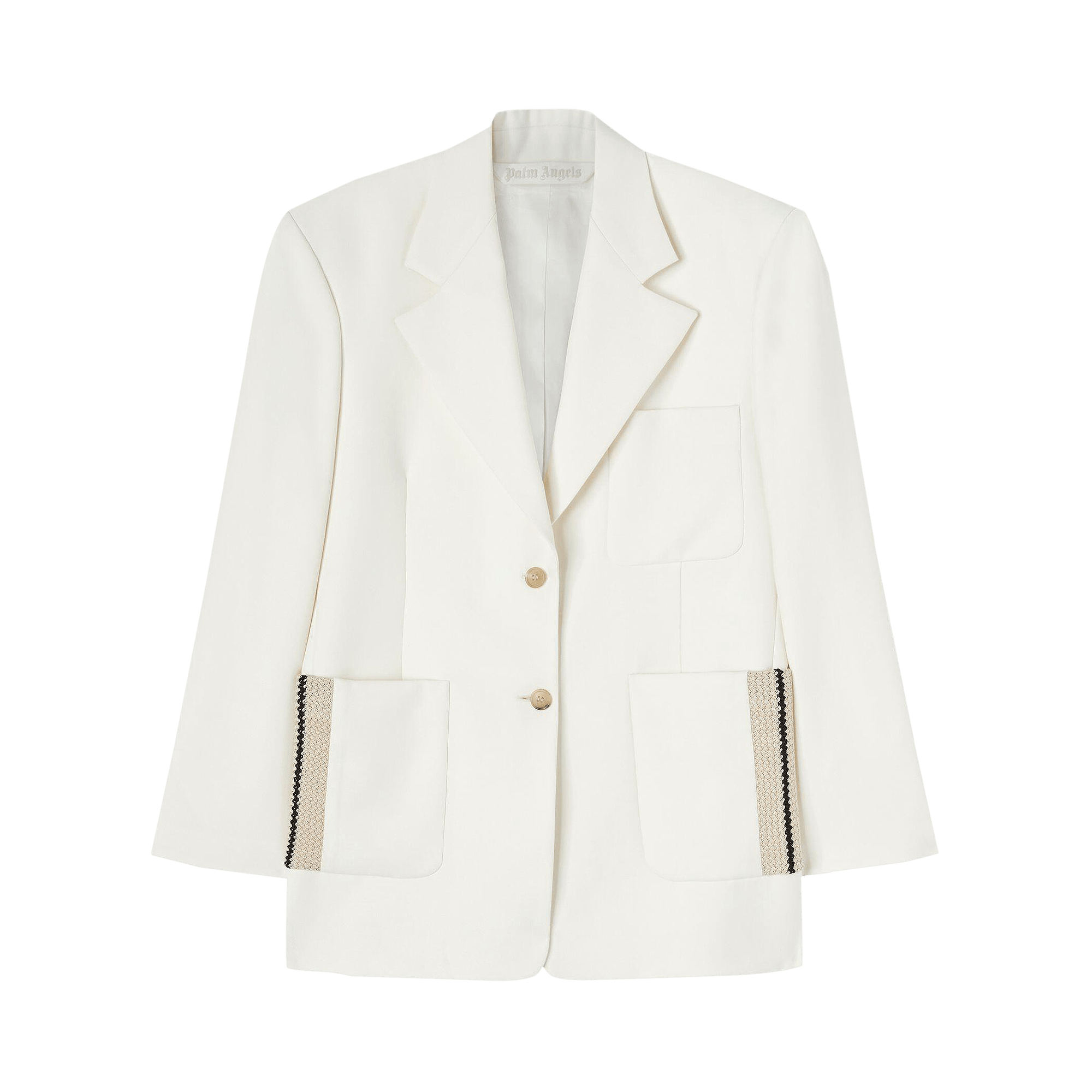 Palm Angels Knit Tape Blazer 'Off White'