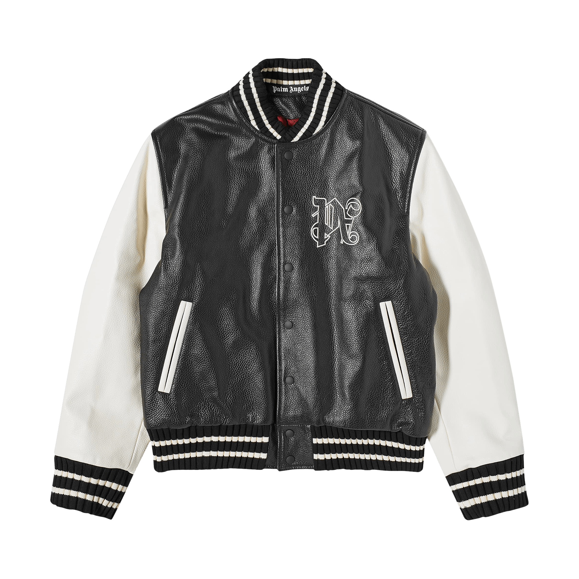 Palm Angels Monogram Classic Varsity Jacket 'Black/Off White'