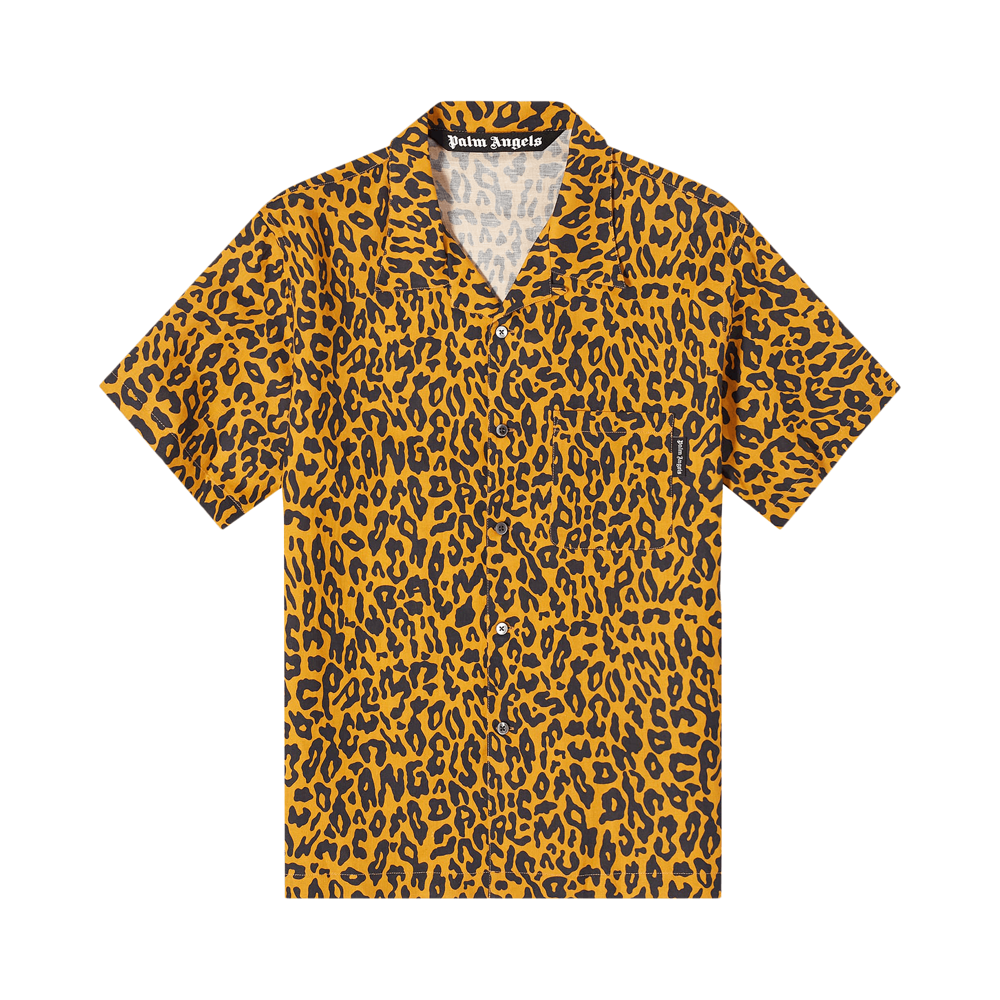 Palm Angels Cheetah Bowling Shirt 'Orange'