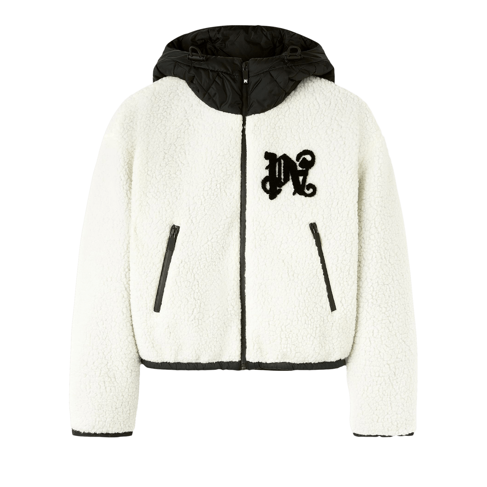 Palm Angels Monogram Cozy Ski Jacket 'White/Black'