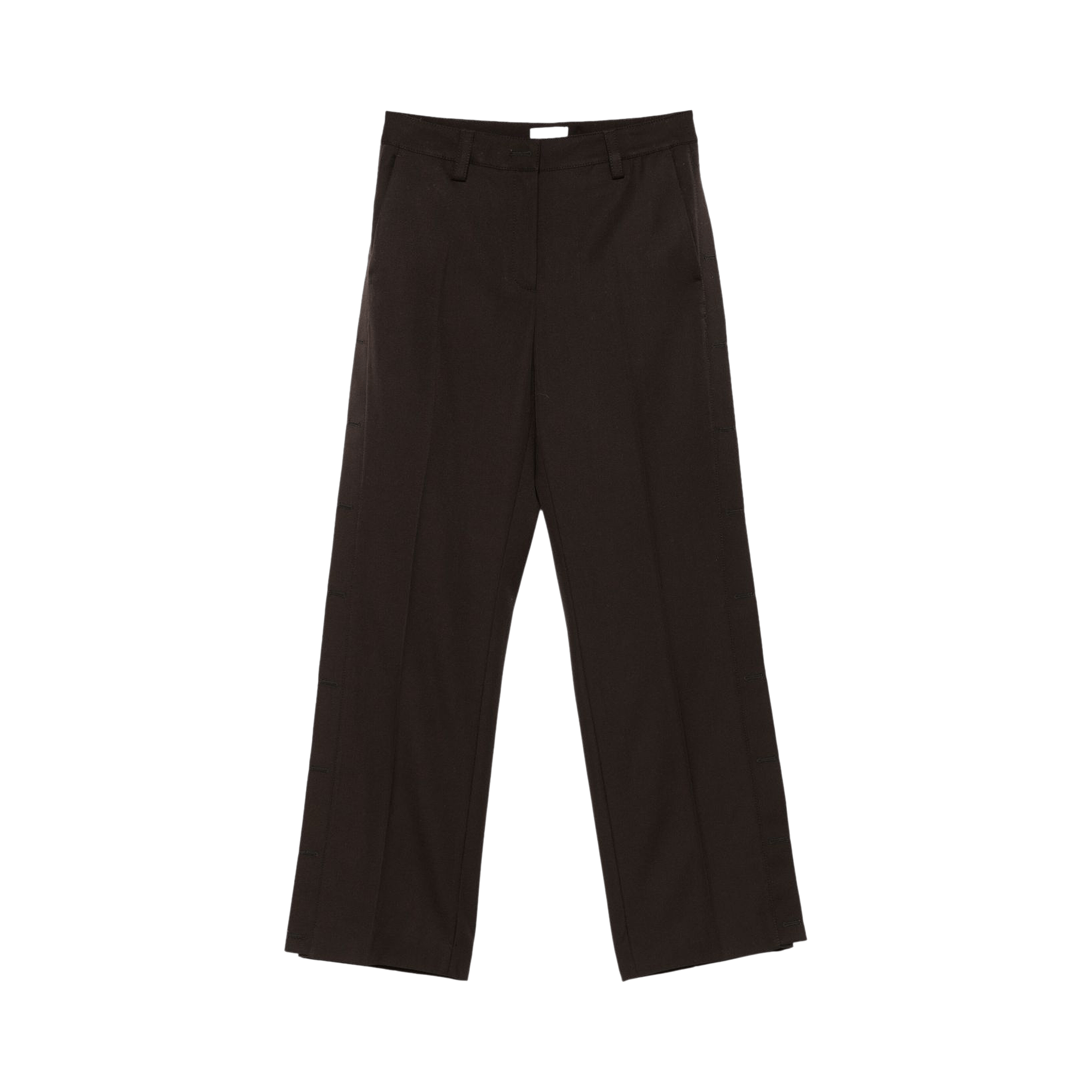 Off-White Virgin Wool Wide Leg Pants 'Mole'