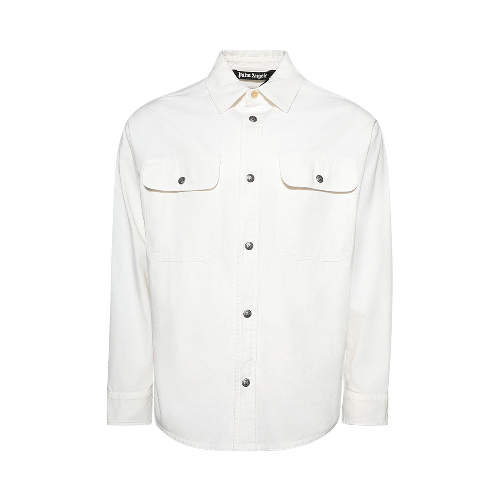Palm Angels Monogram Embroidery Overshirt 'Off White'