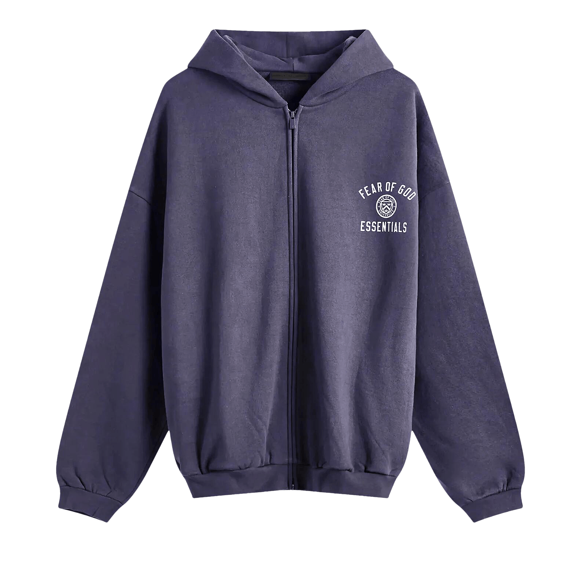 Fear of God Essentials Heavy Fleece Full Zip Hoodie 'Marine'
