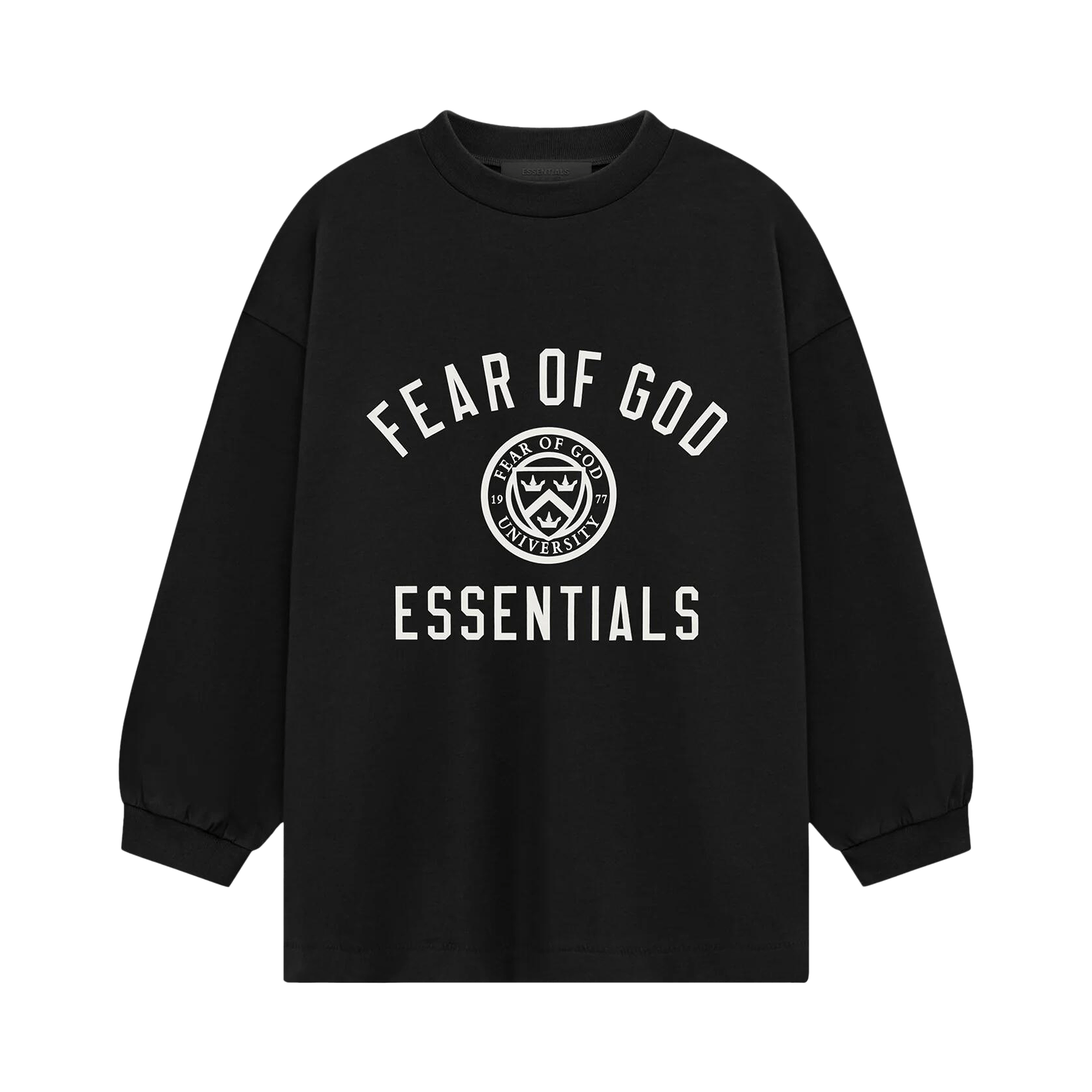 Fear of God Essentials Kids Jersey Long-Sleeve Tee 'Black'