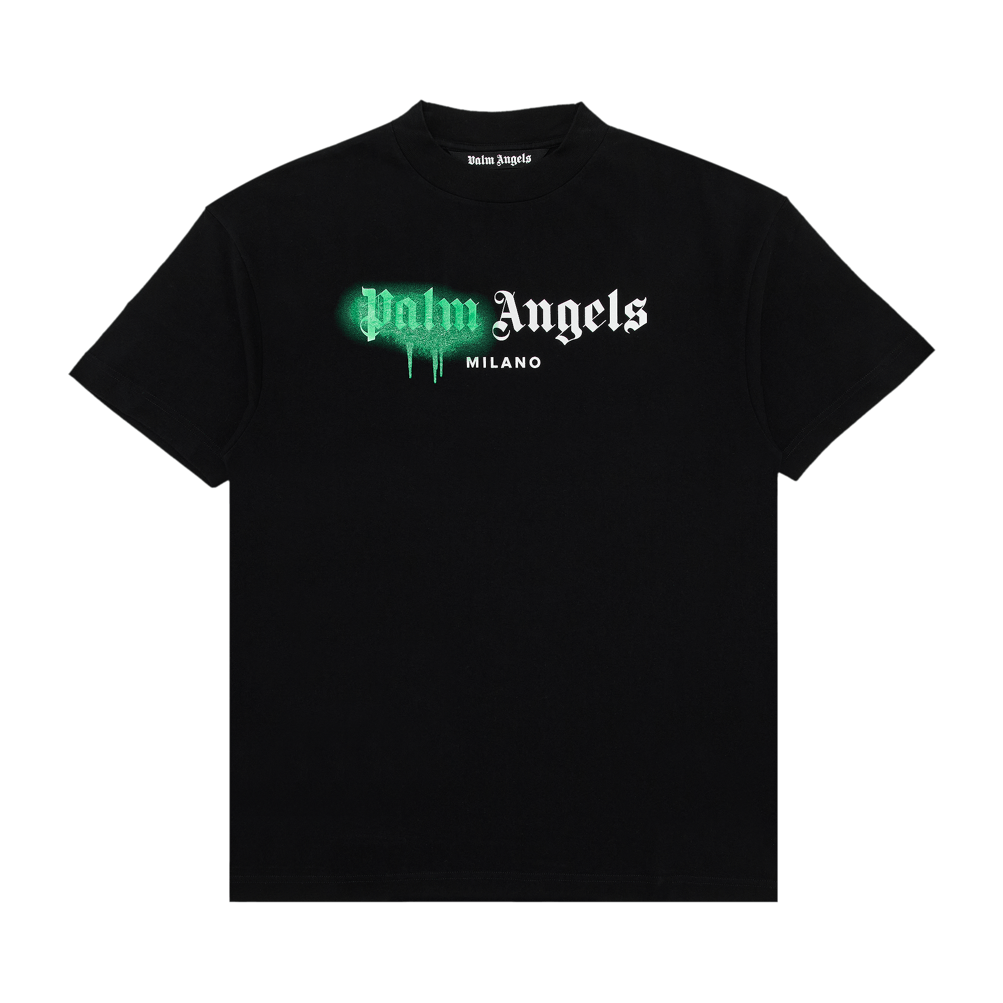 Palm Angels Milano Sprayed T-Shirt 'Black/Green'