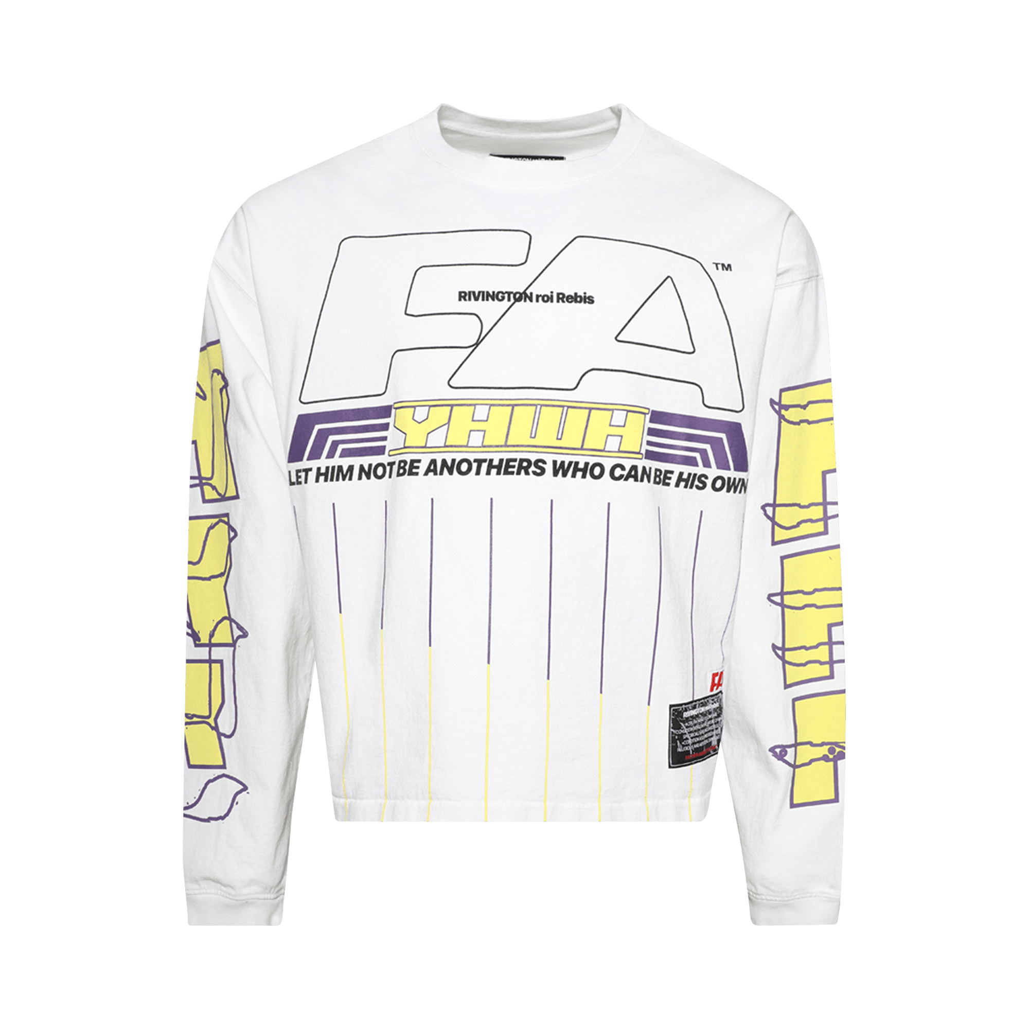 RIVINGTON roi Rebis His Own Racing Long-Sleeve Tee 'Optic White'