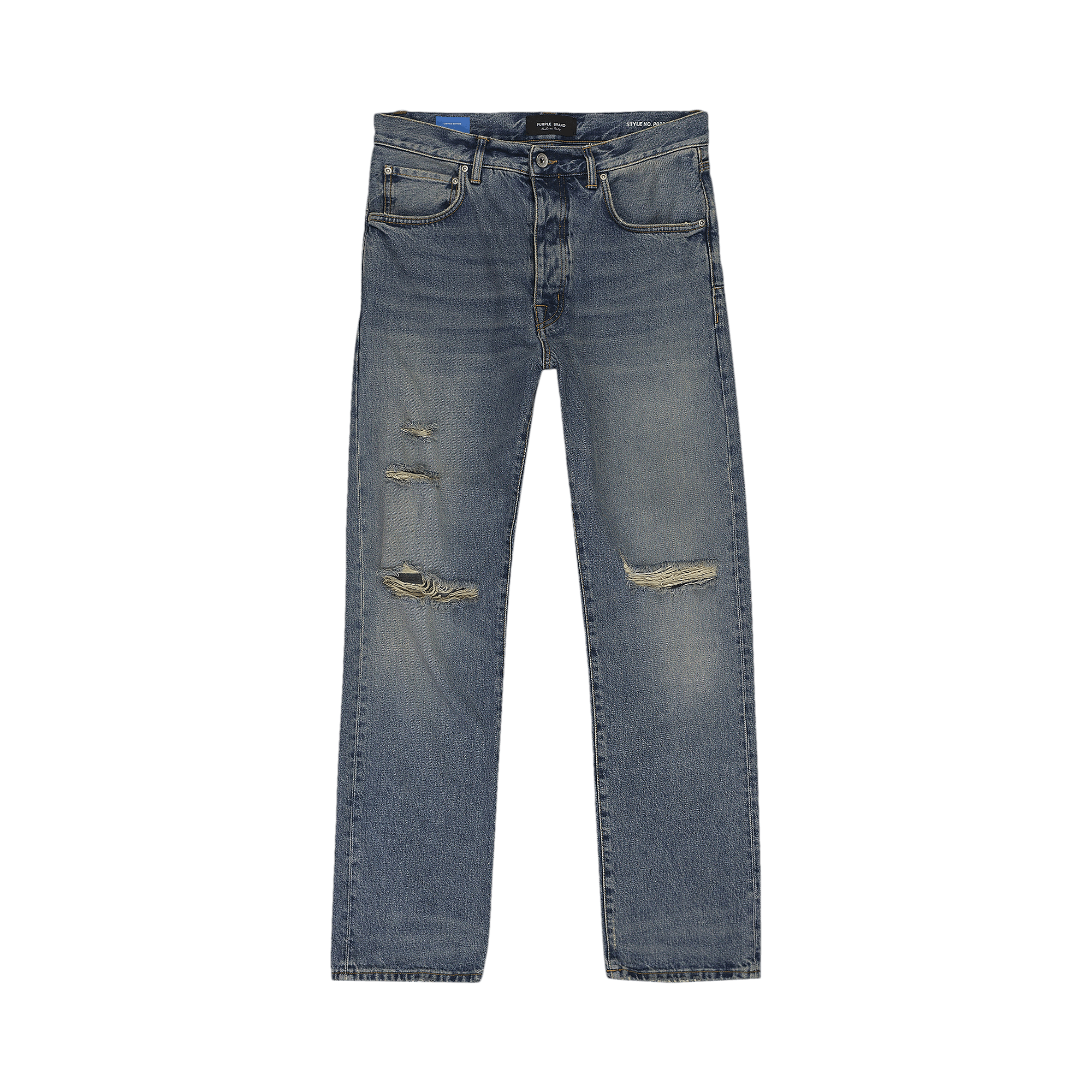 PURPLE BRAND Mid Rise Straight Jeans 'Mid Indigo'