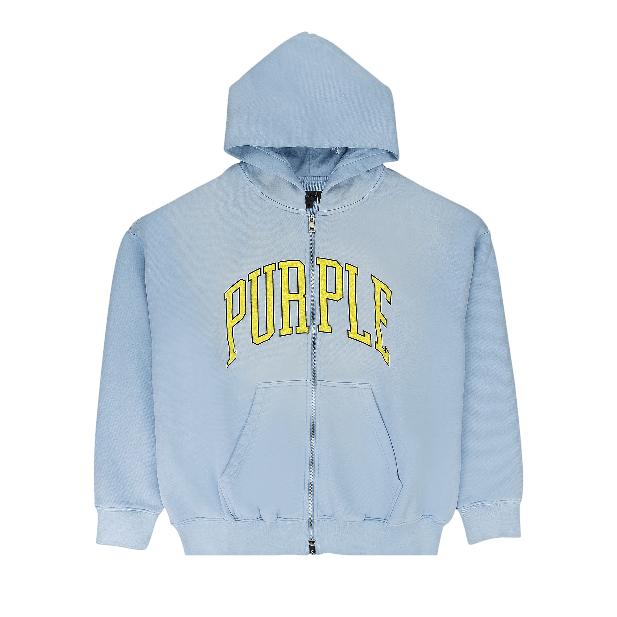 PURPLE BRAND Collegiate Zip Up Hoodie 'Blue'
