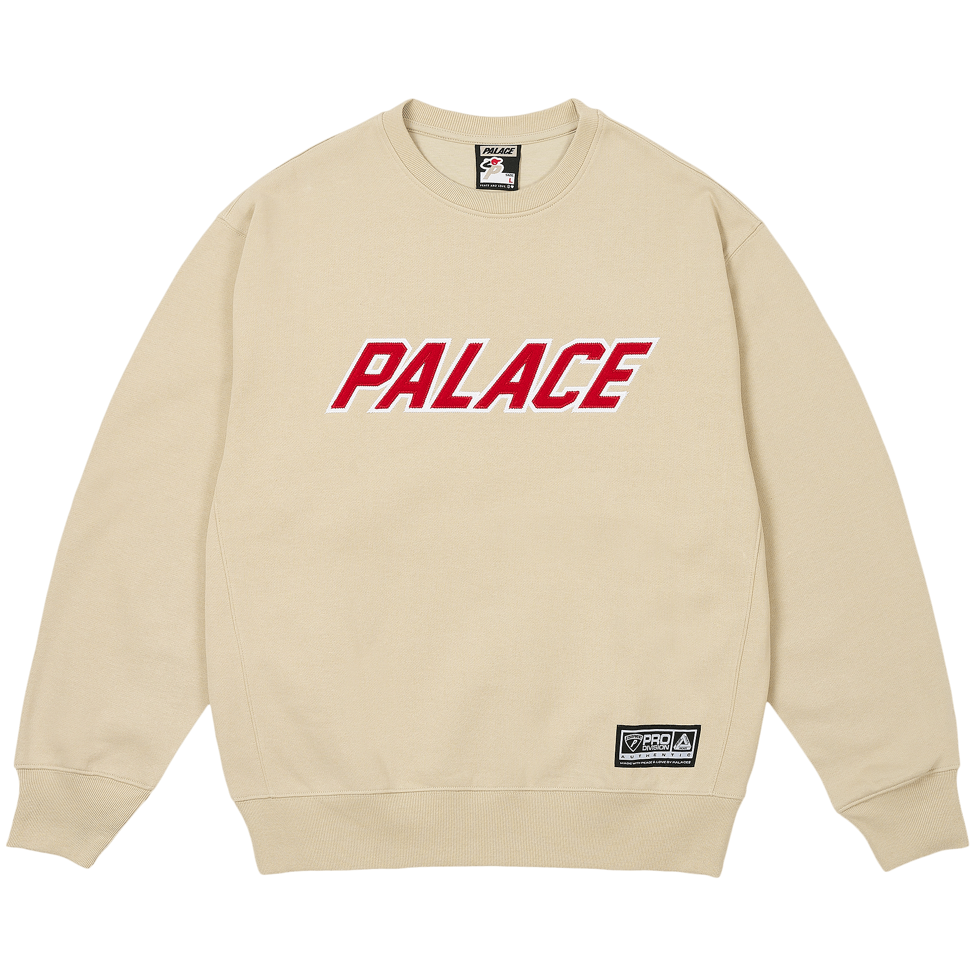 Palace Appliqué Team Crew 'Stoney Grey'