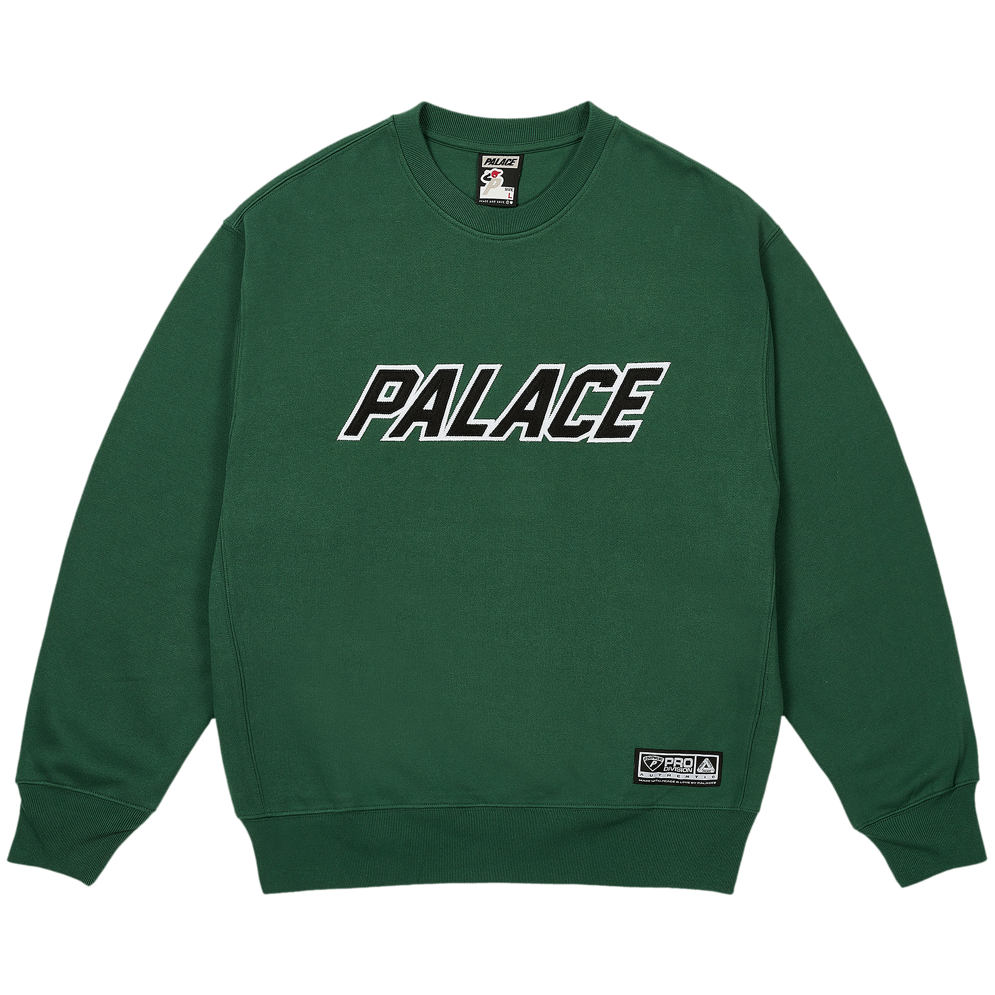 Palace Appliqué Team Crew 'Racey Green'