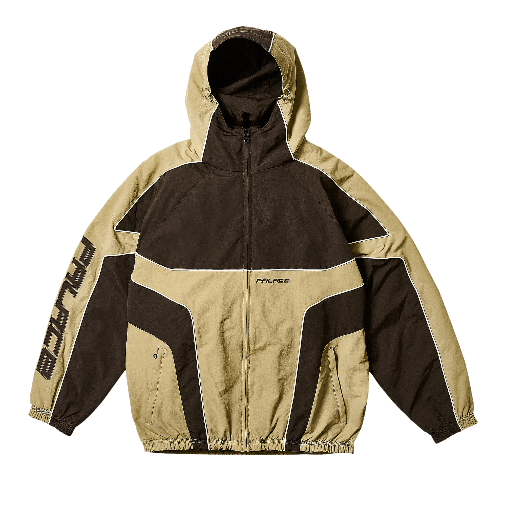 Palace Piped Hooded Shell Jacket 'Brown'