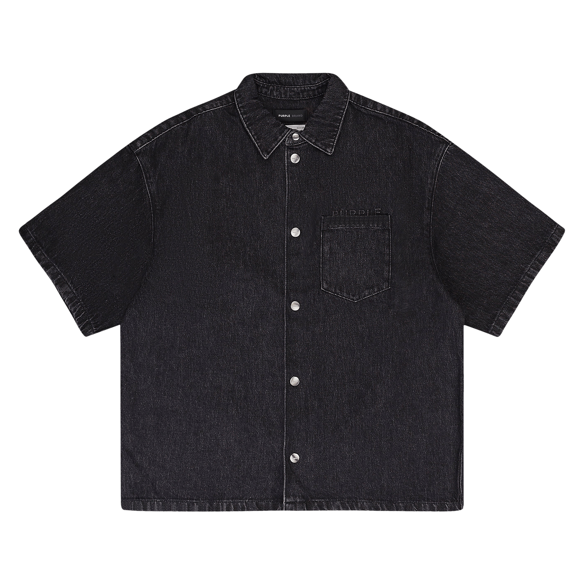 PURPLE BRAND Short-Sleeve Shirt 'Black'