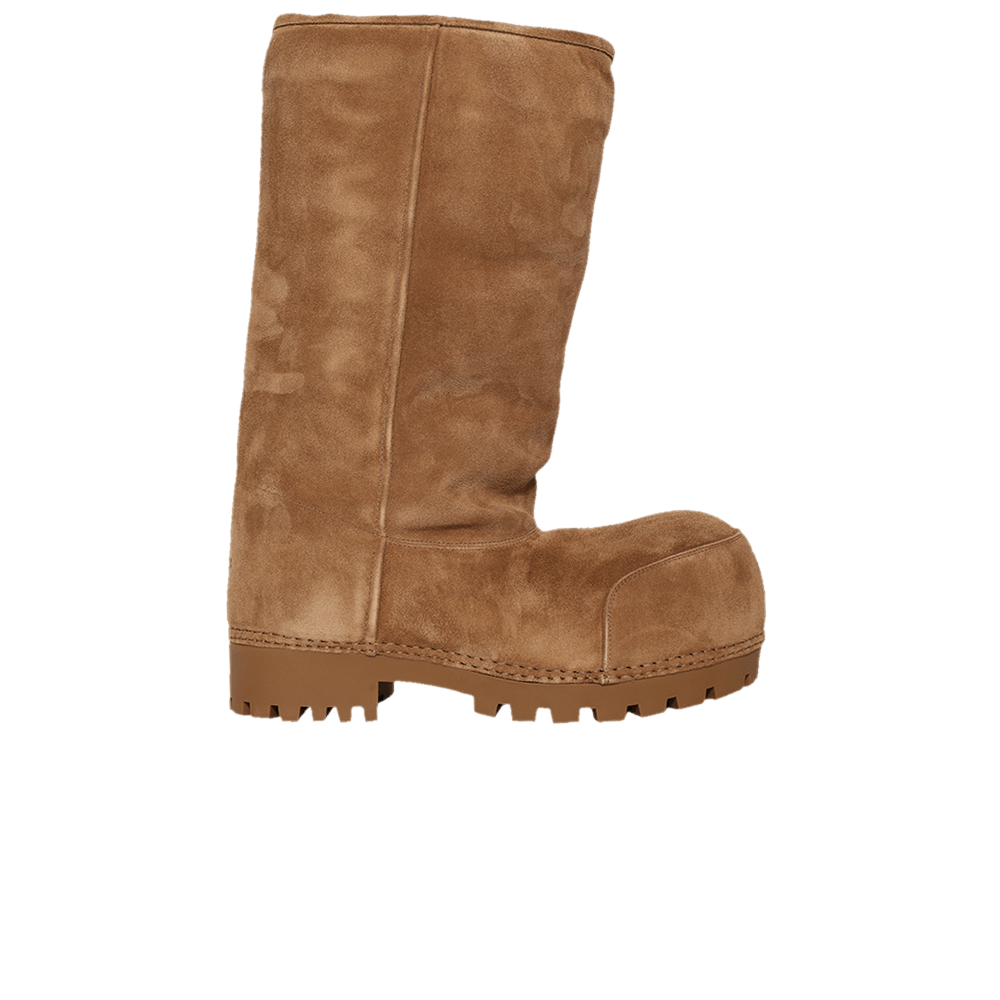 Buy Balenciaga Wmns Alaska Fur Low Boot 'Brown' - 802174