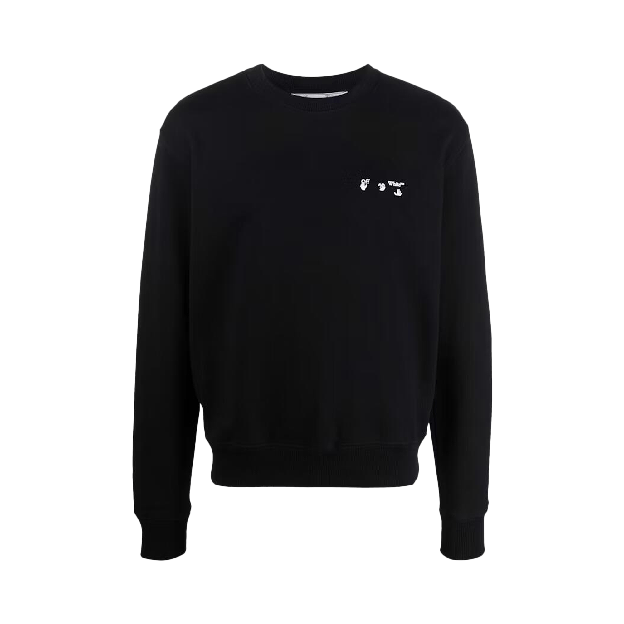 Off-White Logo Slim Crewneck 'Black/White'