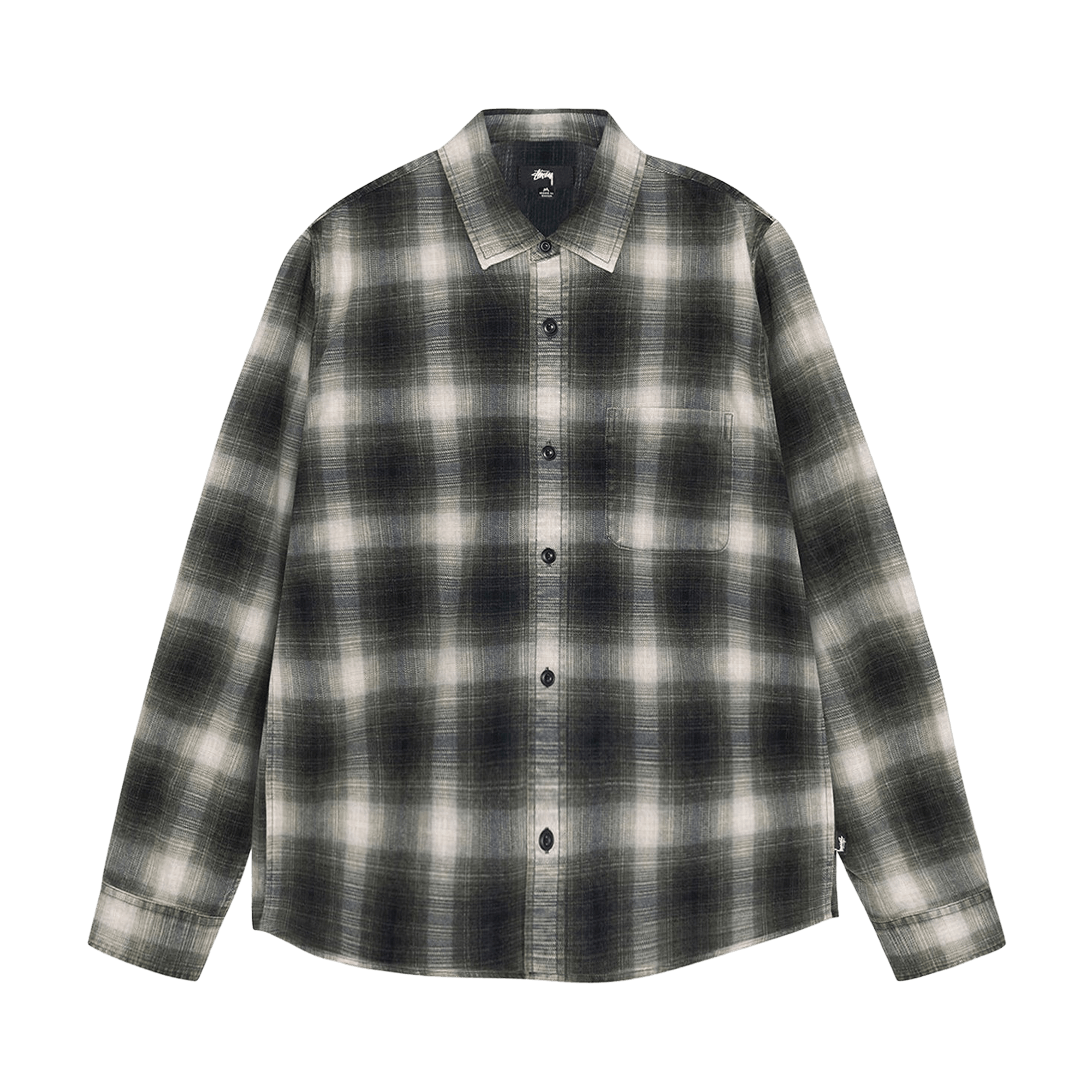 Stussy Rocco Flannel Plaid Shirt 'Grey'
