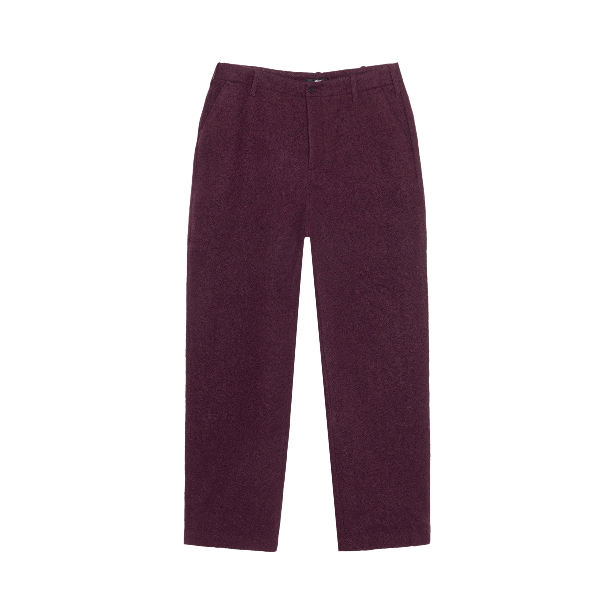 Stussy Relaxed Trouser Textured Wool 'Wine'