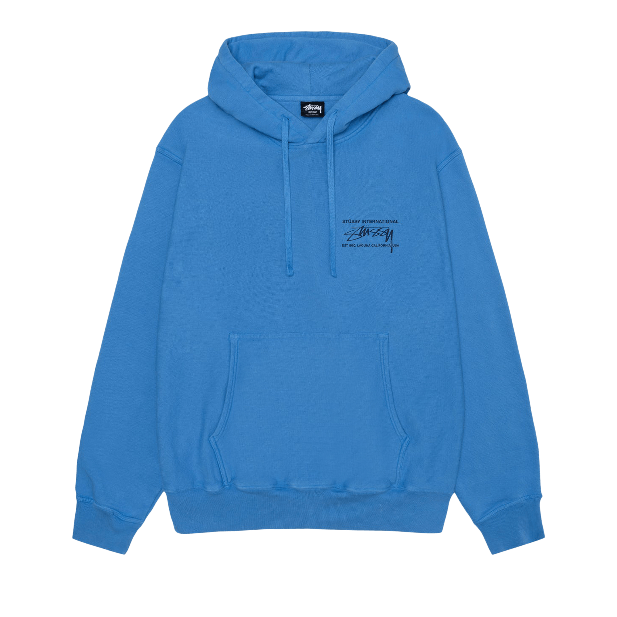 Stussy Smooth International Hoodie Pigment Dyed 'Blue'