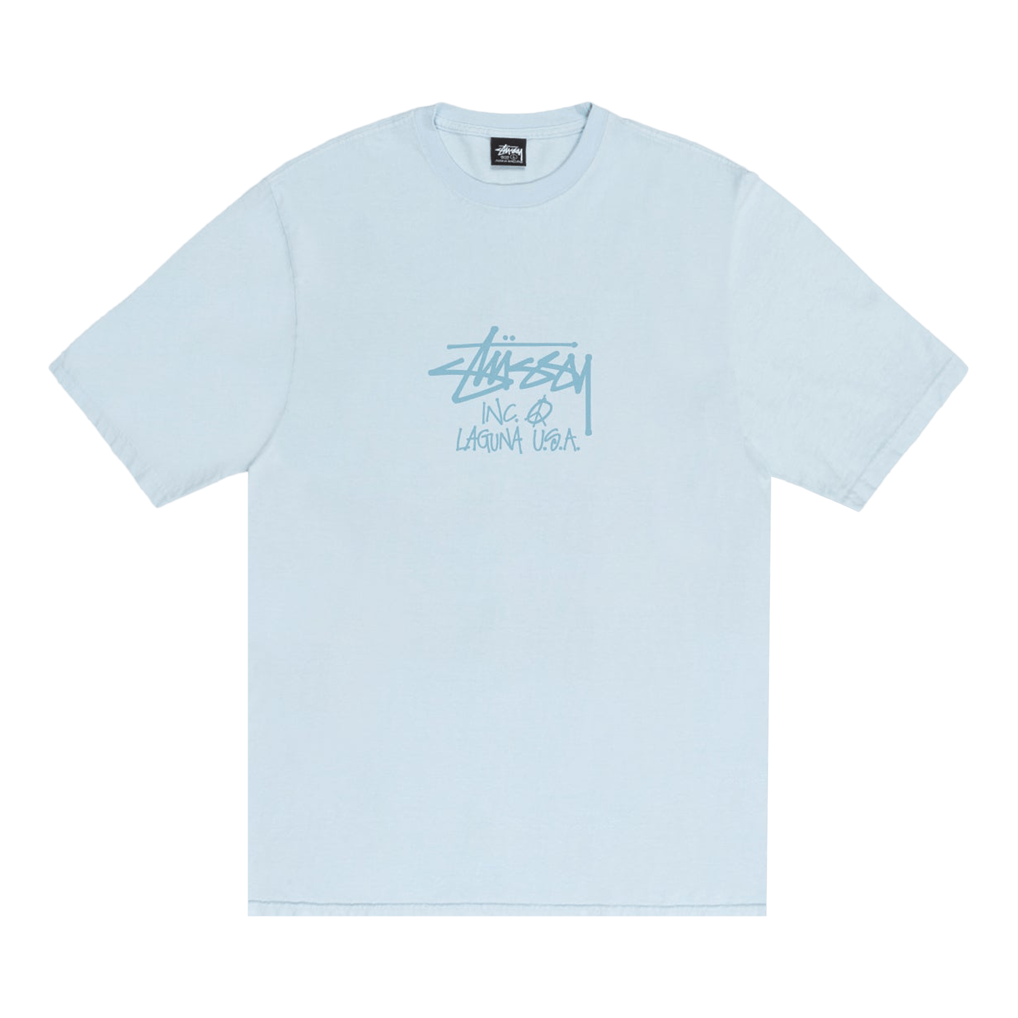 Stussy Laguna USA Tee Pigment Dyed 'Sky Blue'