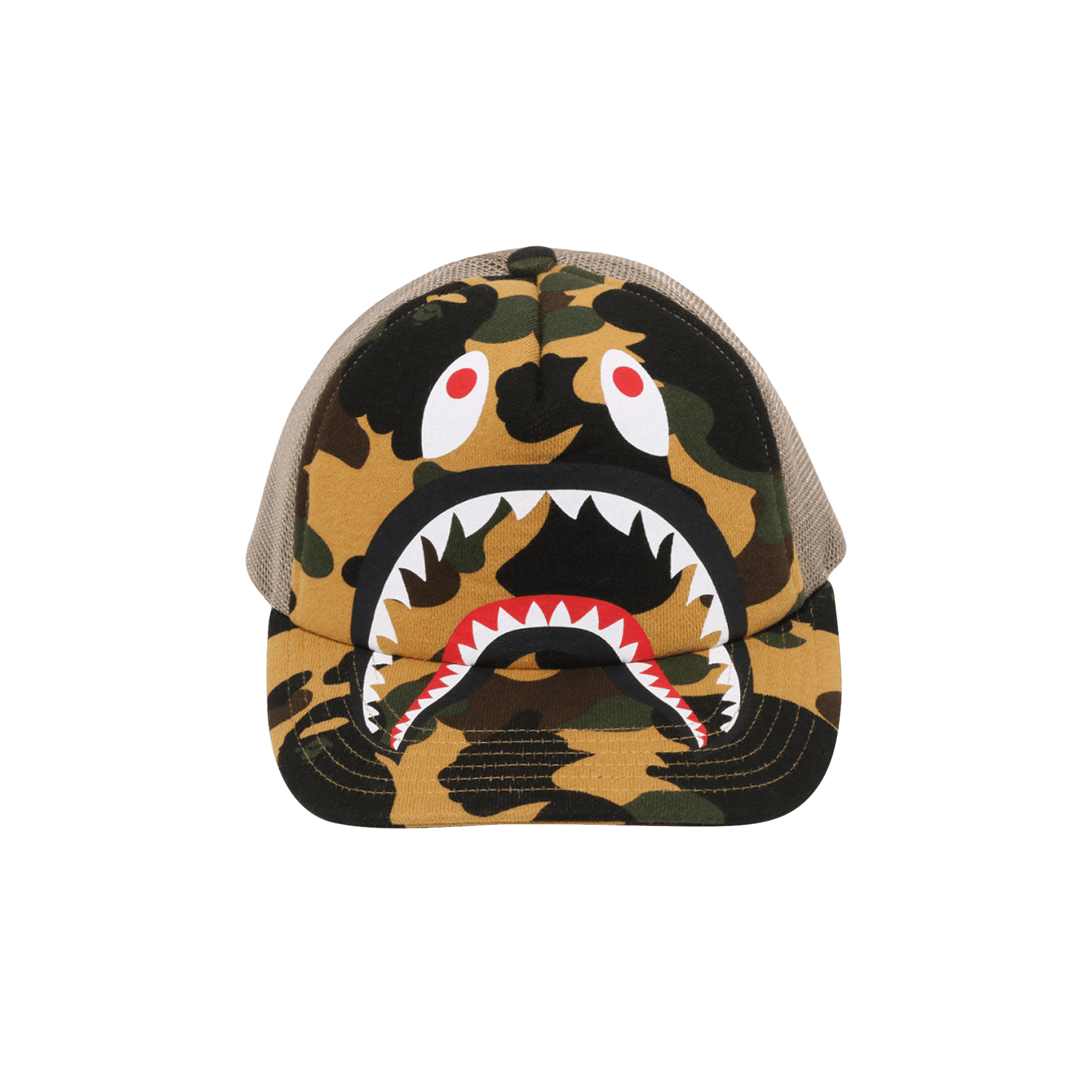 BAPE 1st Camo Shark Mesh Cap 'Yellow'