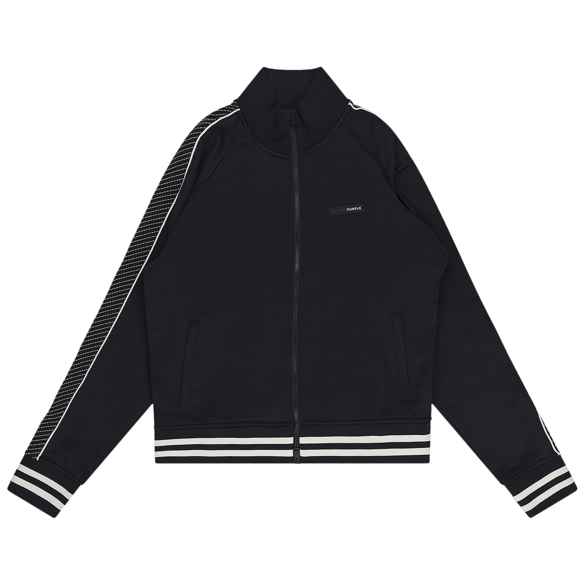 PURPLE BRAND Poly Tricot Beauty Track Jacket 'Black'