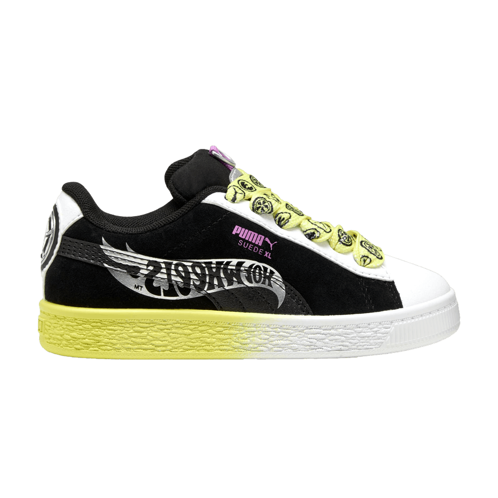 Hot Wheels x Puma Suede XL Little Kid 'Black Lemon Sherbert'