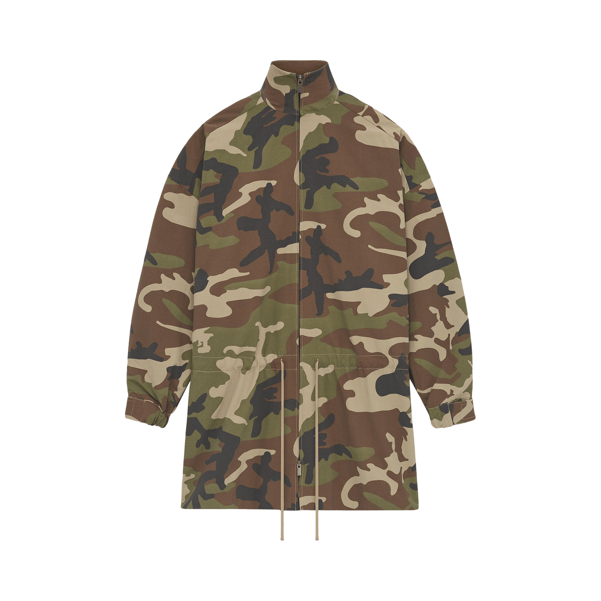 Fear of God Essentials Military Nylon Mockneck Anorak 'Woodland Camo'