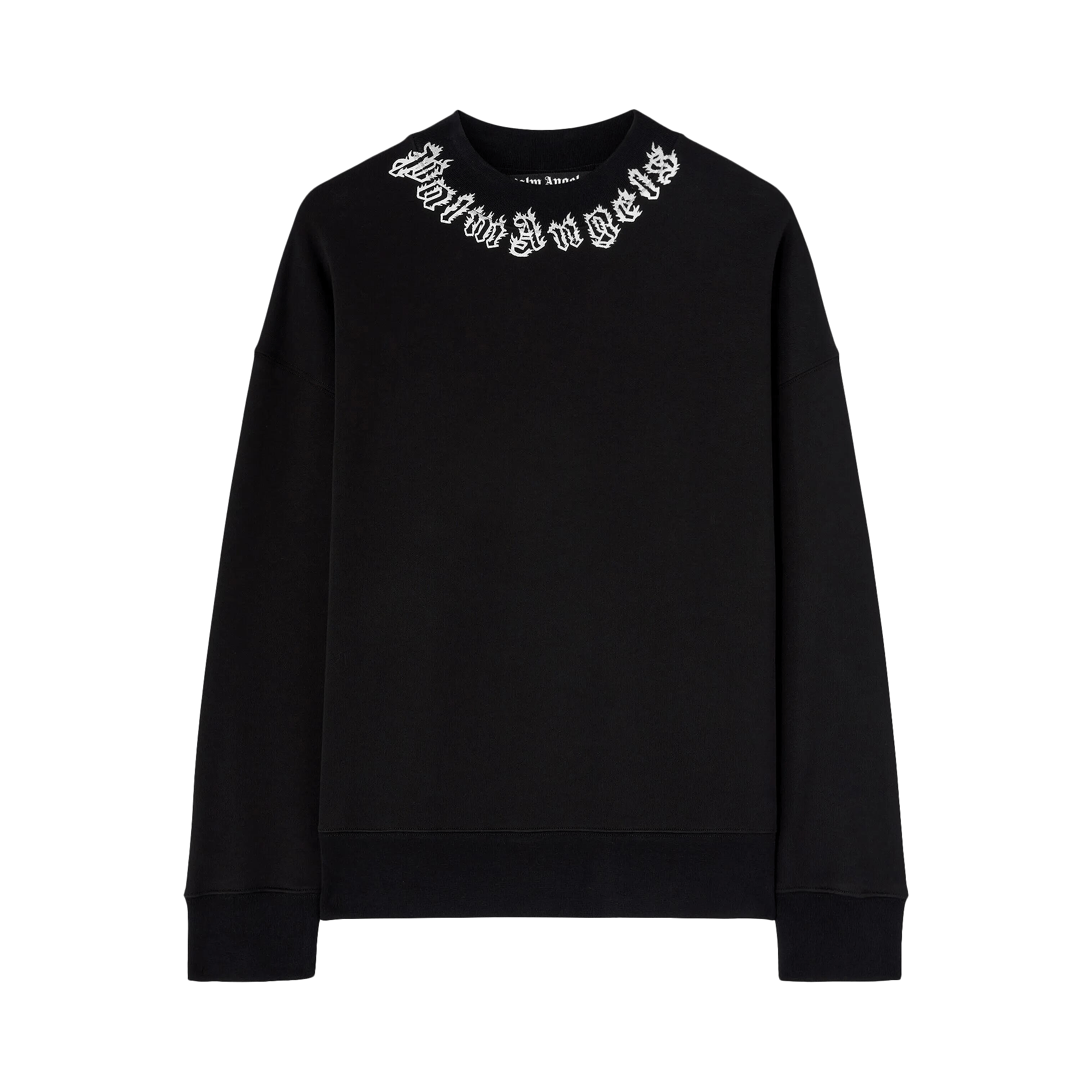 Palm Angels Neck Logo Crew 'Black/Off White'